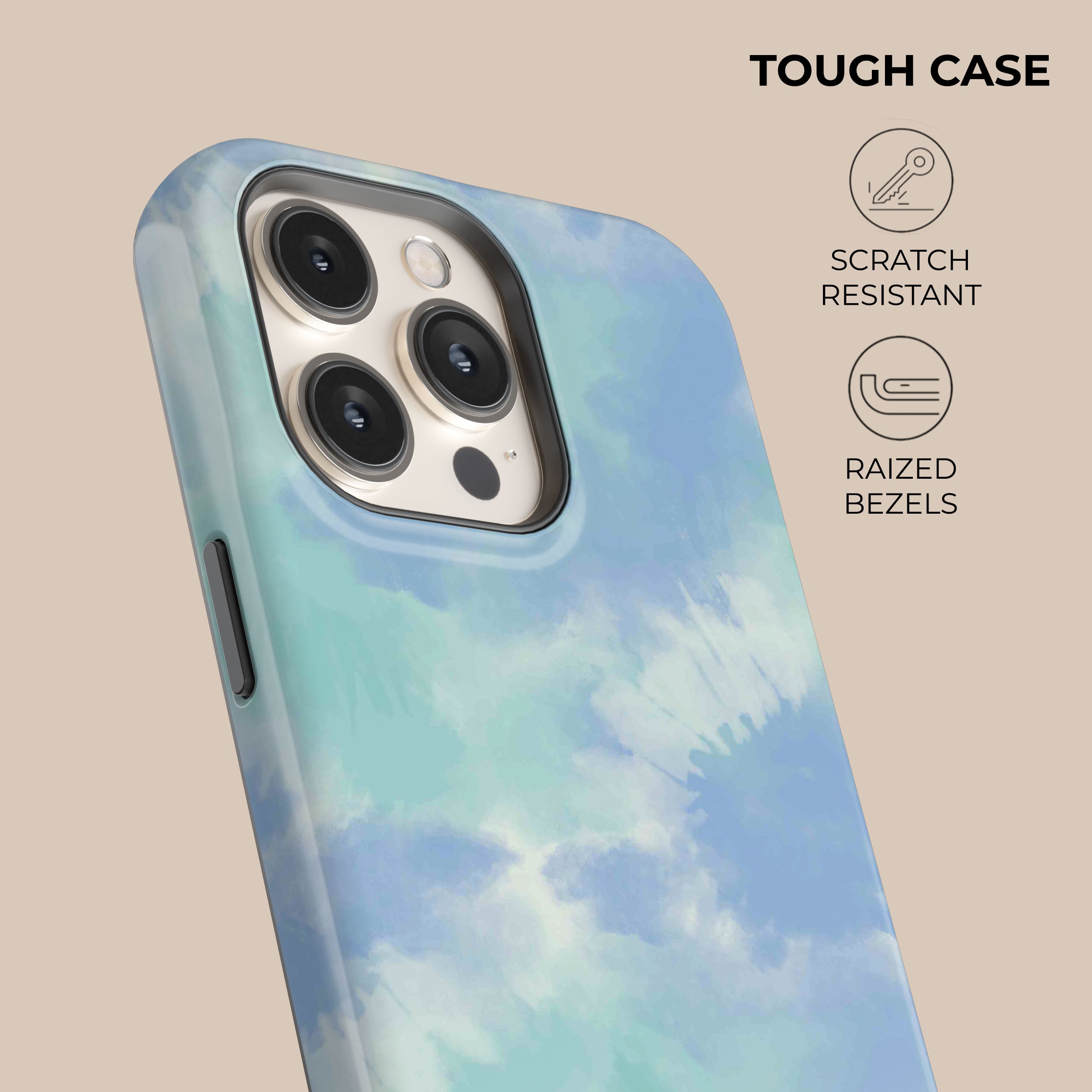 Ocean Green Tie Dye Phone Case for iPhone 15/14/13/12/11 Pro Max - Trendy Marble Swirl Design with Shockproof Protection - Perfect for Beach, Festival & Summer Outfits
