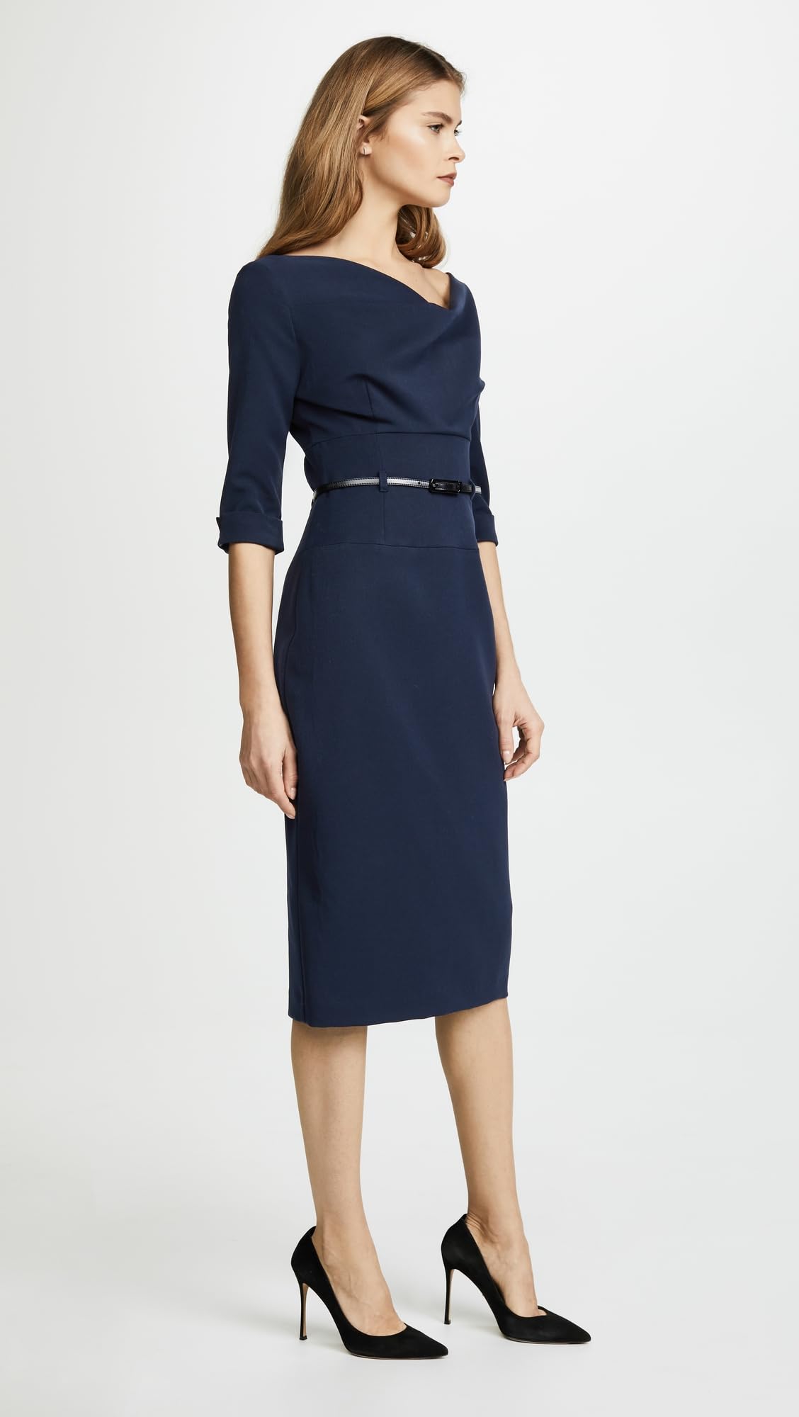 Black Halo Women's 3/4 Sleeve Jackie O Dress - Elegant Office & Cocktail Party Attire for Professional Women