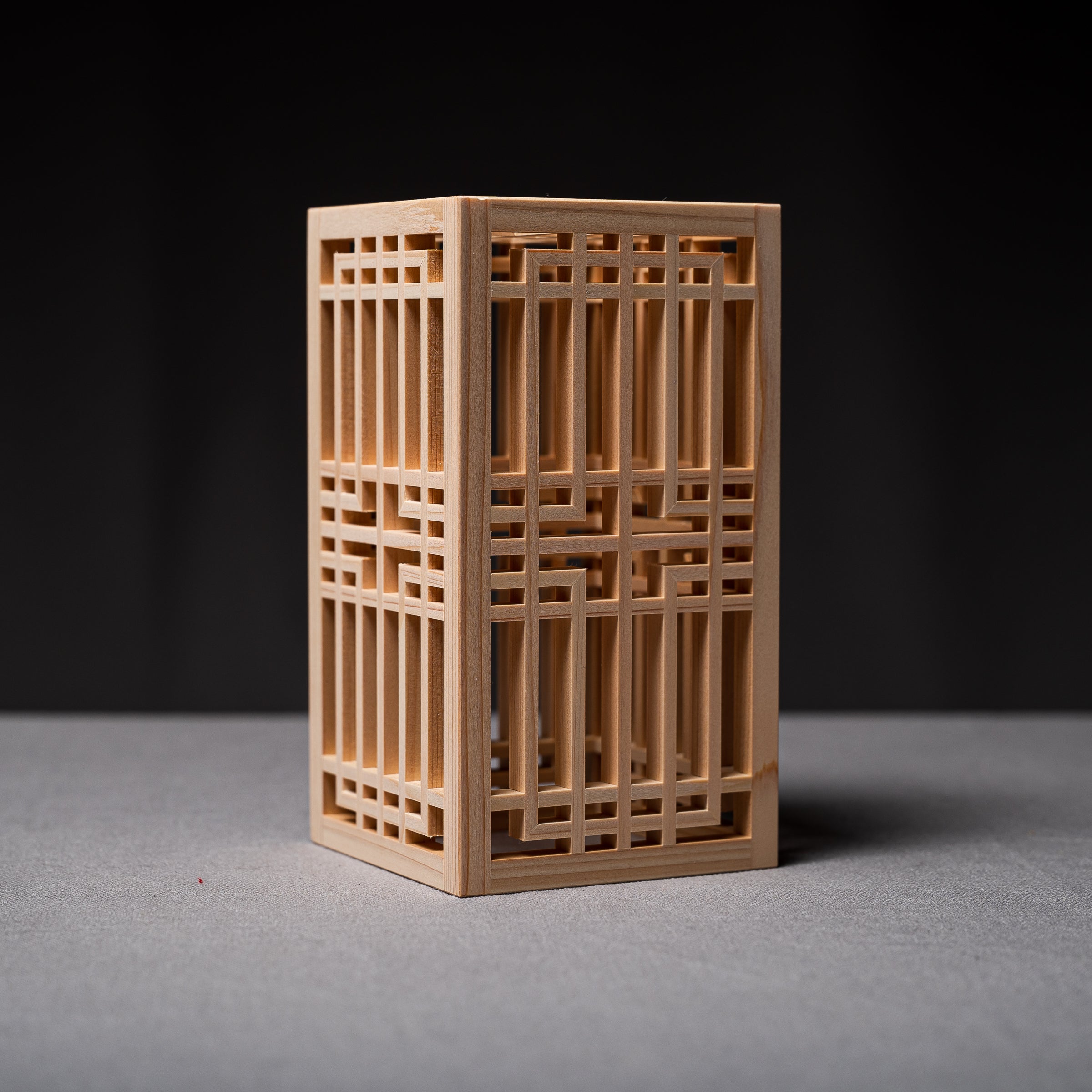 Handmade Kumiko Vase Cover - Japanese Wooden Flower Vase Insert - Perfect for Home Decor, Wedding Centerpieces & Zen Garden Arrangements