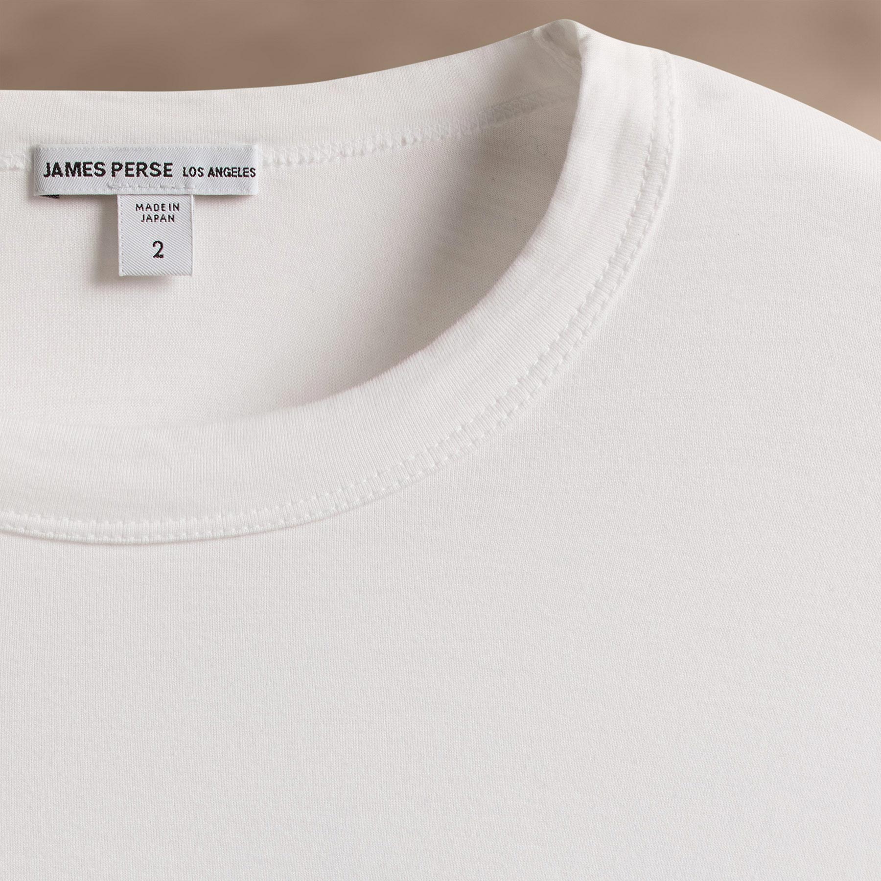 Premium Heavyweight Luxe Jersey Long Sleeve T-Shirt for Women - Soft Comfortable White Top for Casual Wear & Layering