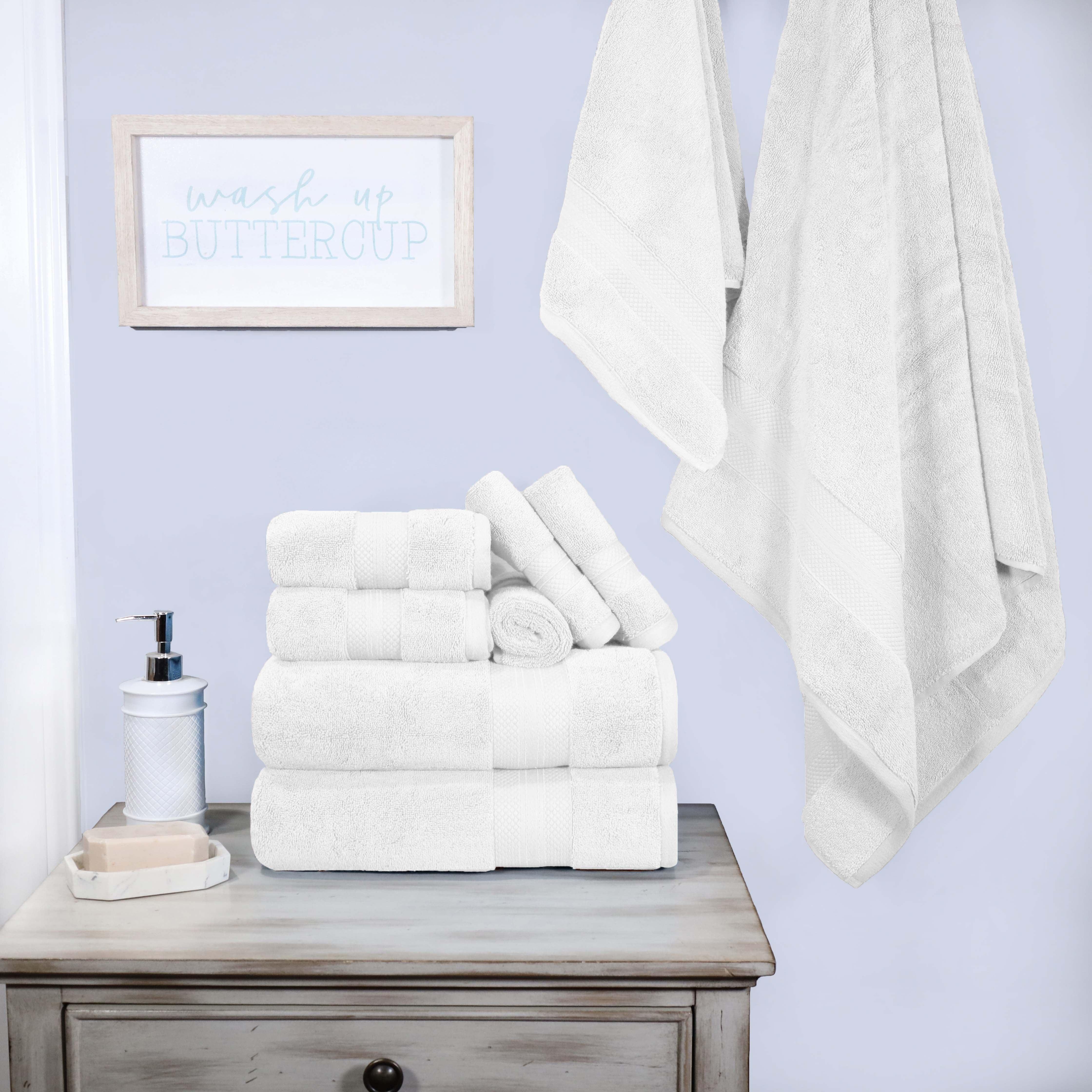 Premium 9-Piece Ultra Plush Turkish Cotton Towel Set - Highly Absorbent, Soft & Luxurious Bath Towels for Spa, Hotel, and Home Use