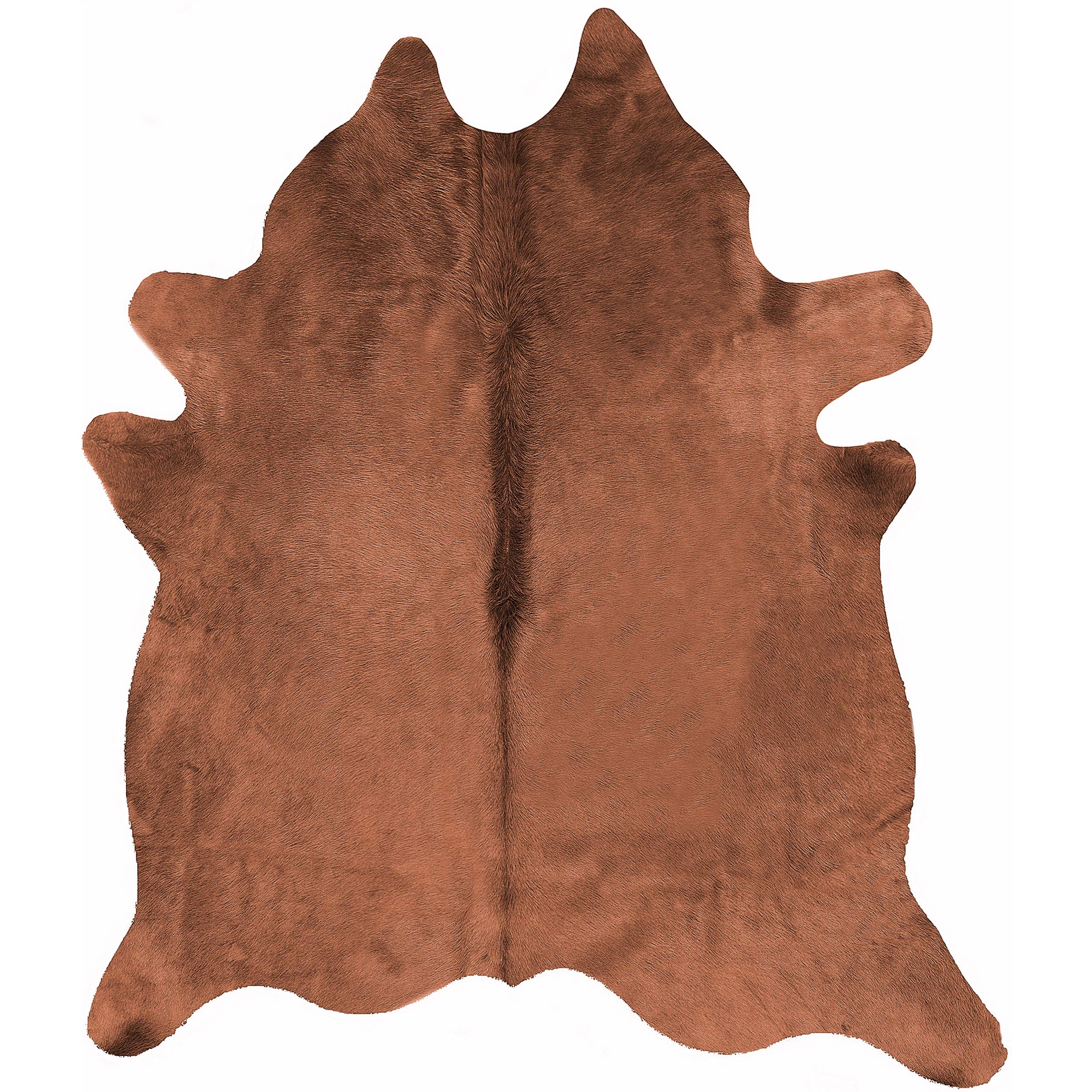 Premium 100% Natural Geneva Cowhide Area Rug – Handmade Low Pile Shed-Resistant Rug for Living Room, Bedroom & Office – 6x7 ft Brown Cowhide Rug – Perfect for Cozy Home Decor & High-Traffic Areas