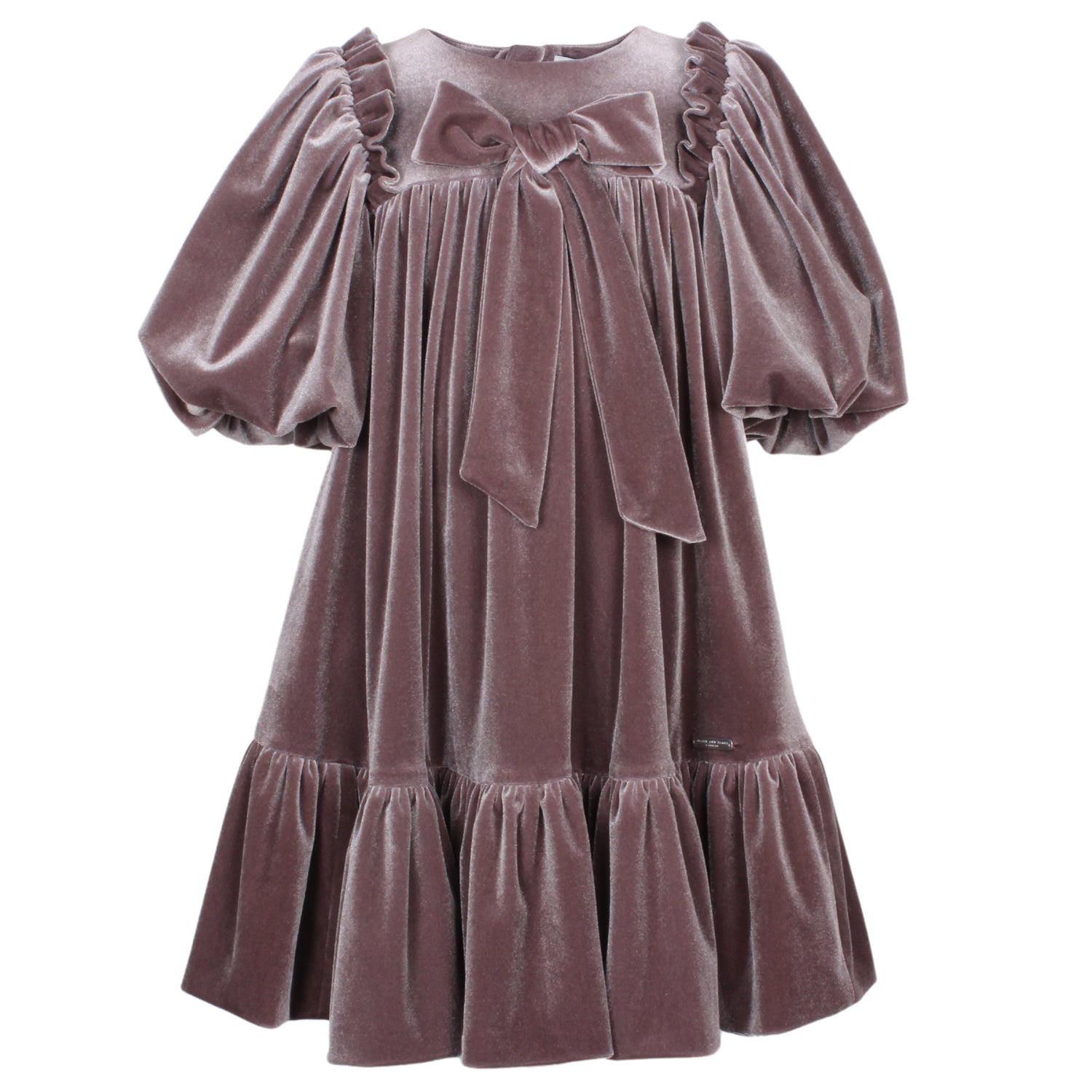 Jessie and James Grey Velvet Dress for Women - Elegant Long Sleeve Party Gown for Evening Events, Weddings & Special Occasions