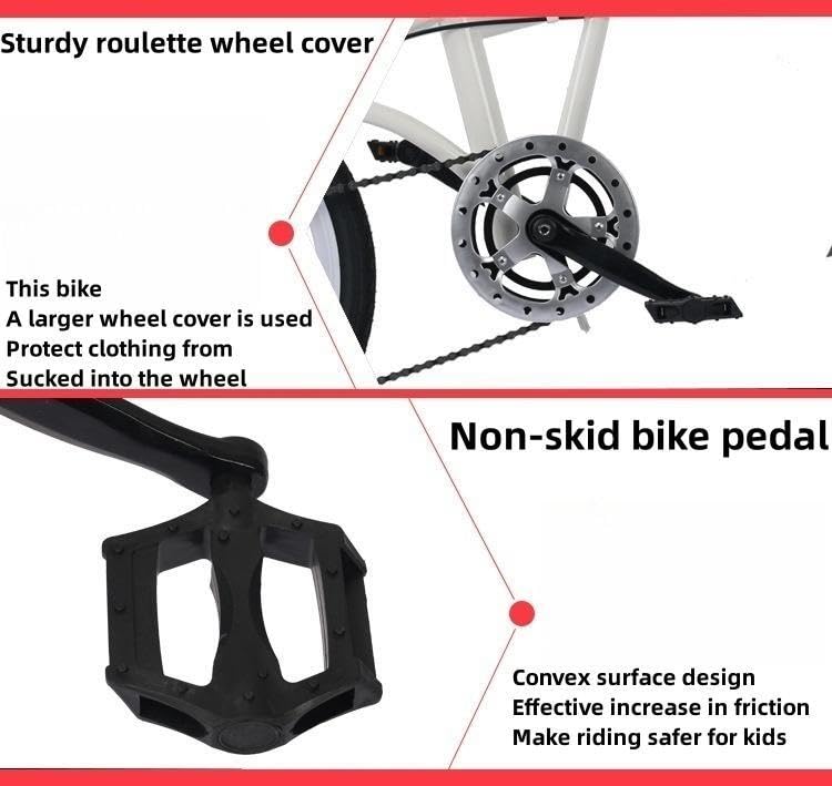 20 Inch Folding Bike for Adults & Kids - Adjustable Height, Lightweight Portable Road Bike with Double V-Brake & Mudguards - Perfect for Commuting, Travel & Urban Riding (Men & Women)
