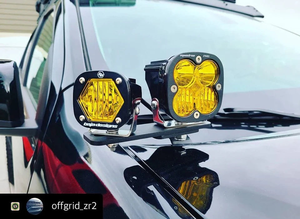 Rago Fabrication Ditch Light Bracket Extensions - Heavy Duty Off-Road LED Light Mounting Kit for Jeep Wrangler & Truck - Perfect for Night Driving & Off-Road Adventures