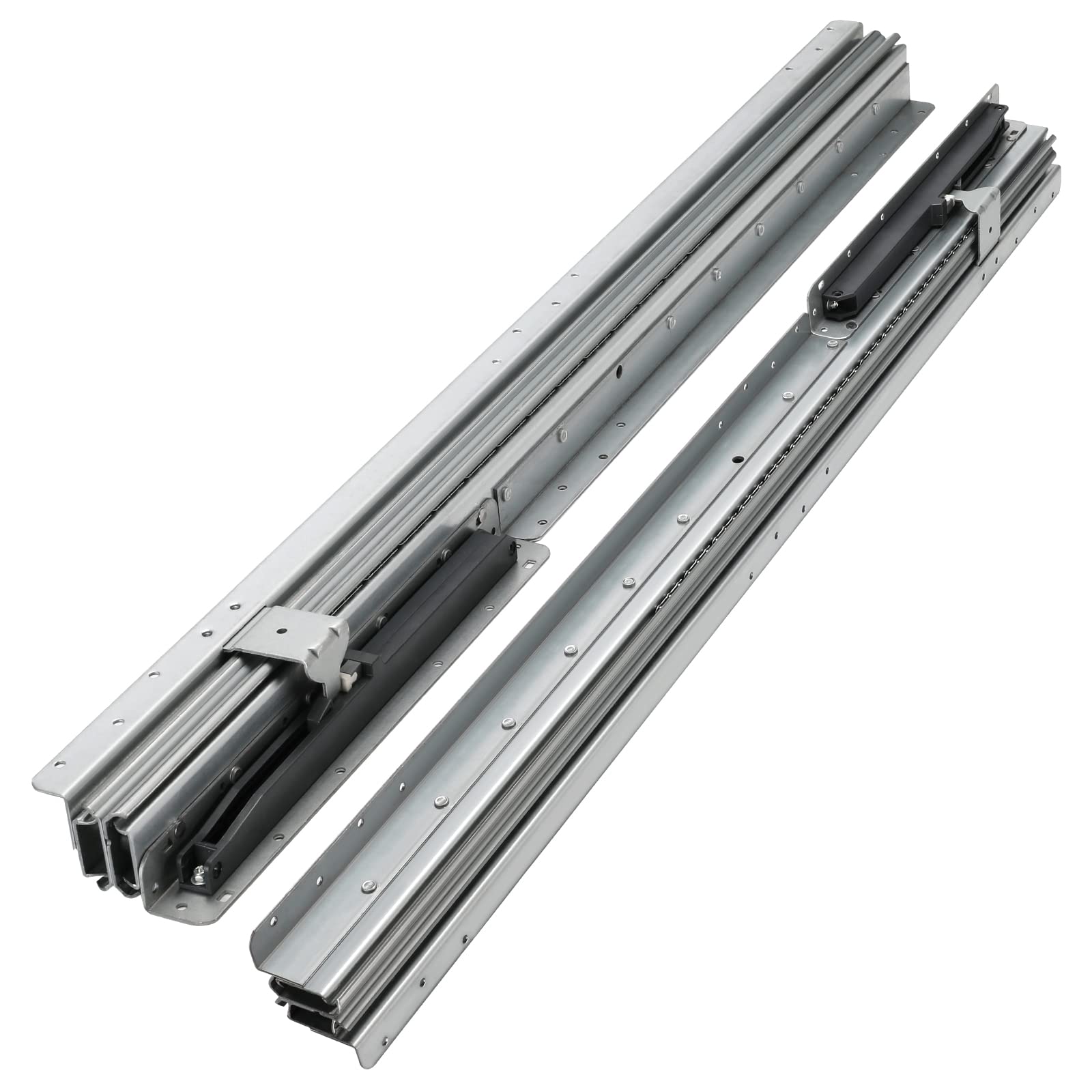 LONTAN 1 Pair 40 Inch Heavy Duty Bottom Mount Drawer Slides - Soft Close Ball Bearing Glides for Hidden Cabinet Rails (260LB Capacity) - Perfect for Kitchen Cabinets, Office Furniture & Storage Organizers