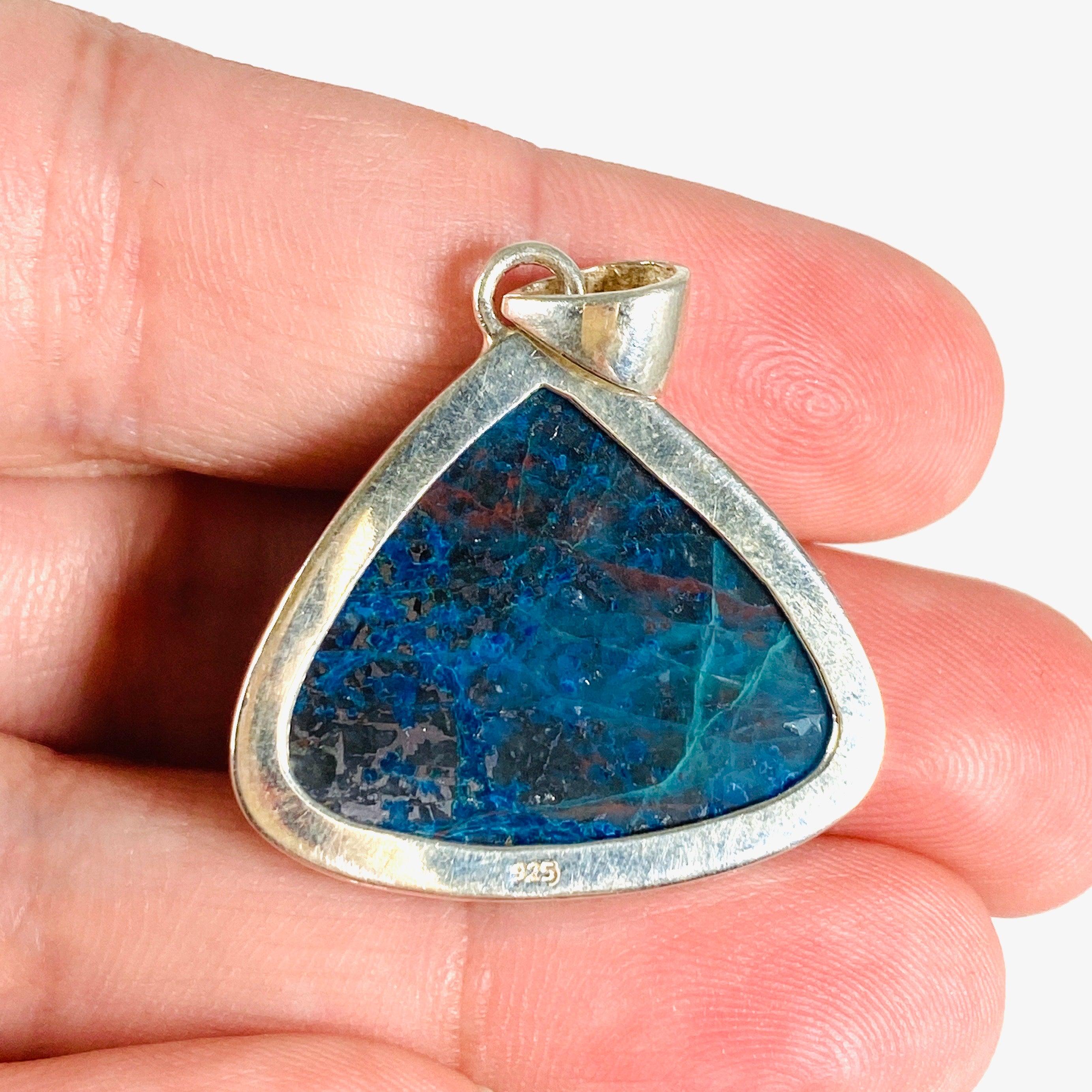 Shattuckite Teardrop Pendant Necklace KPGJ3188 - Handmade Blue Crystal Jewelry for Women, Gift for Her, Spiritual Healing & Meditation Accessory