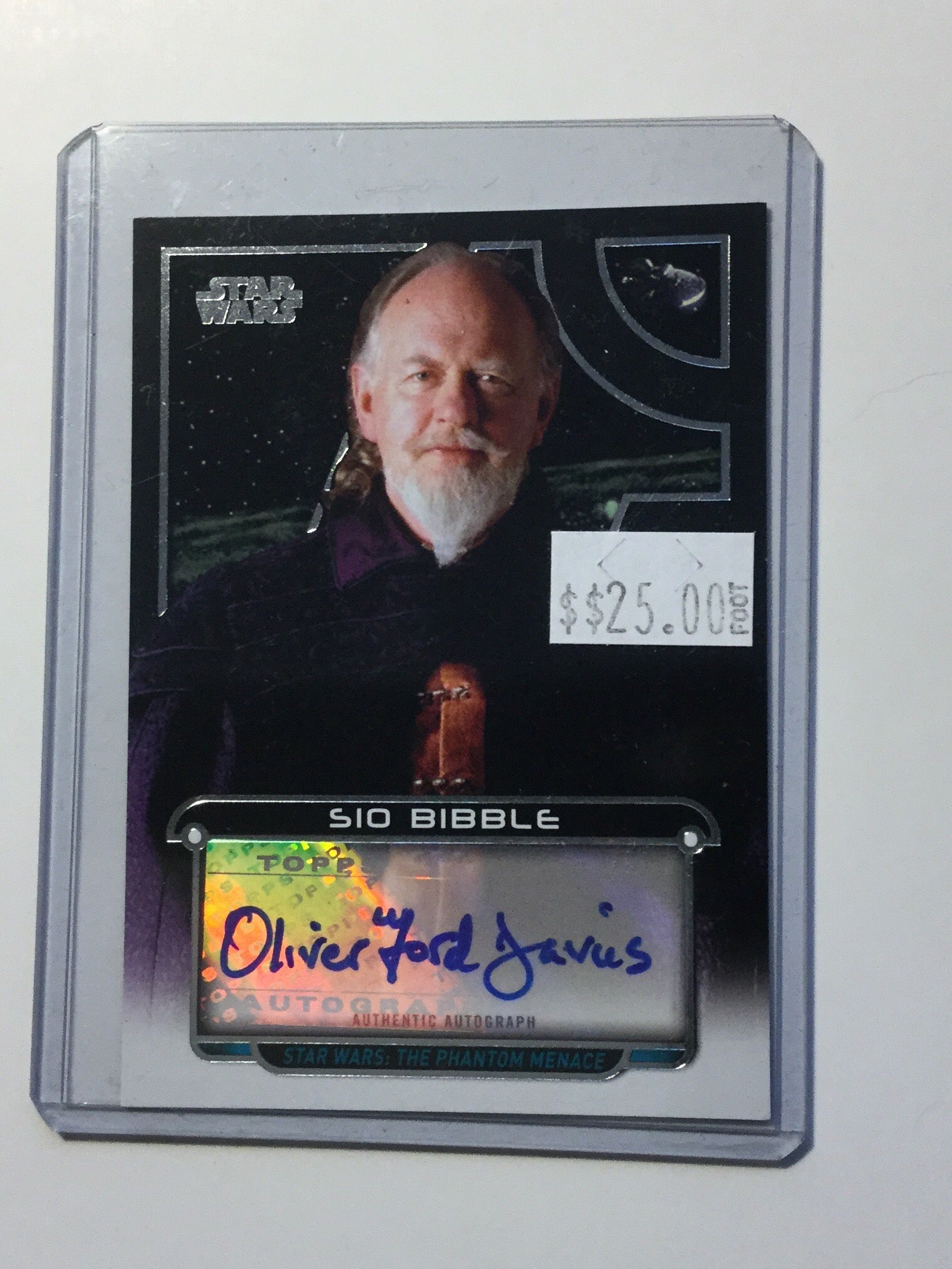 Last Jedi Oliver Ford Davies Rare Signed Insert Card - Authentic Star Wars Collectible for Fans & Memorabilia Enthusiasts | Perfect for Display, Gifts & Collections