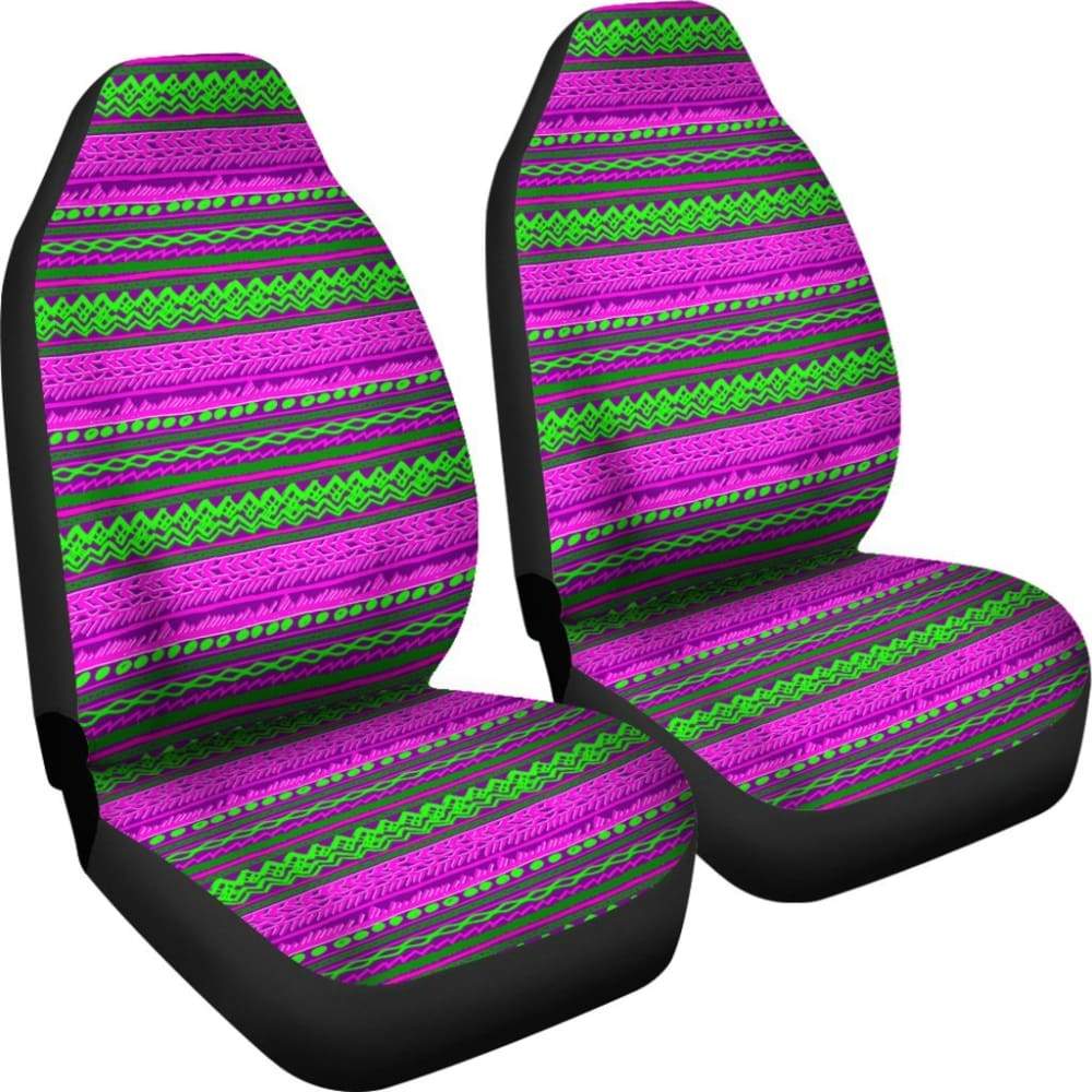 Abstract Aztec Watermelon Pink & Lime Car Seat Covers - Premium Custom Fit for Cars, SUVs & Trucks - Stylish Protection for Daily Commute, Road Trips & Family Travel