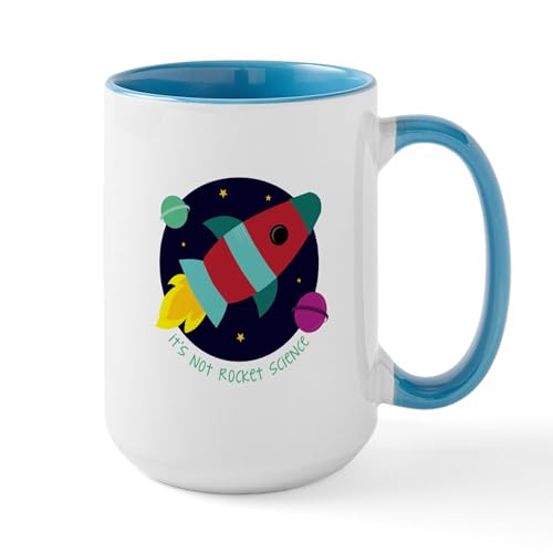 White/Blue Inside - Its Not Rocket Science Mugs