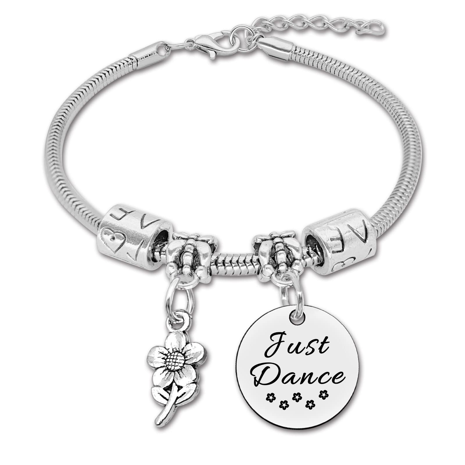 Dance Team Appreciation Gifts - Stainless Steel Bracelet Bangle for Dancers, Dance Teachers, Valentines Day, Birthday - Perfect for Dance Performances, Rehearsals, and Dance Studio Celebrations