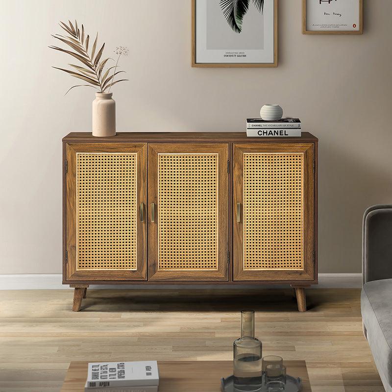 Dario 3-Door Accent Cabinet - Stylish Storage Solution for Living Room, Bedroom & Entryway | Solid Wood Furniture for Home Decor