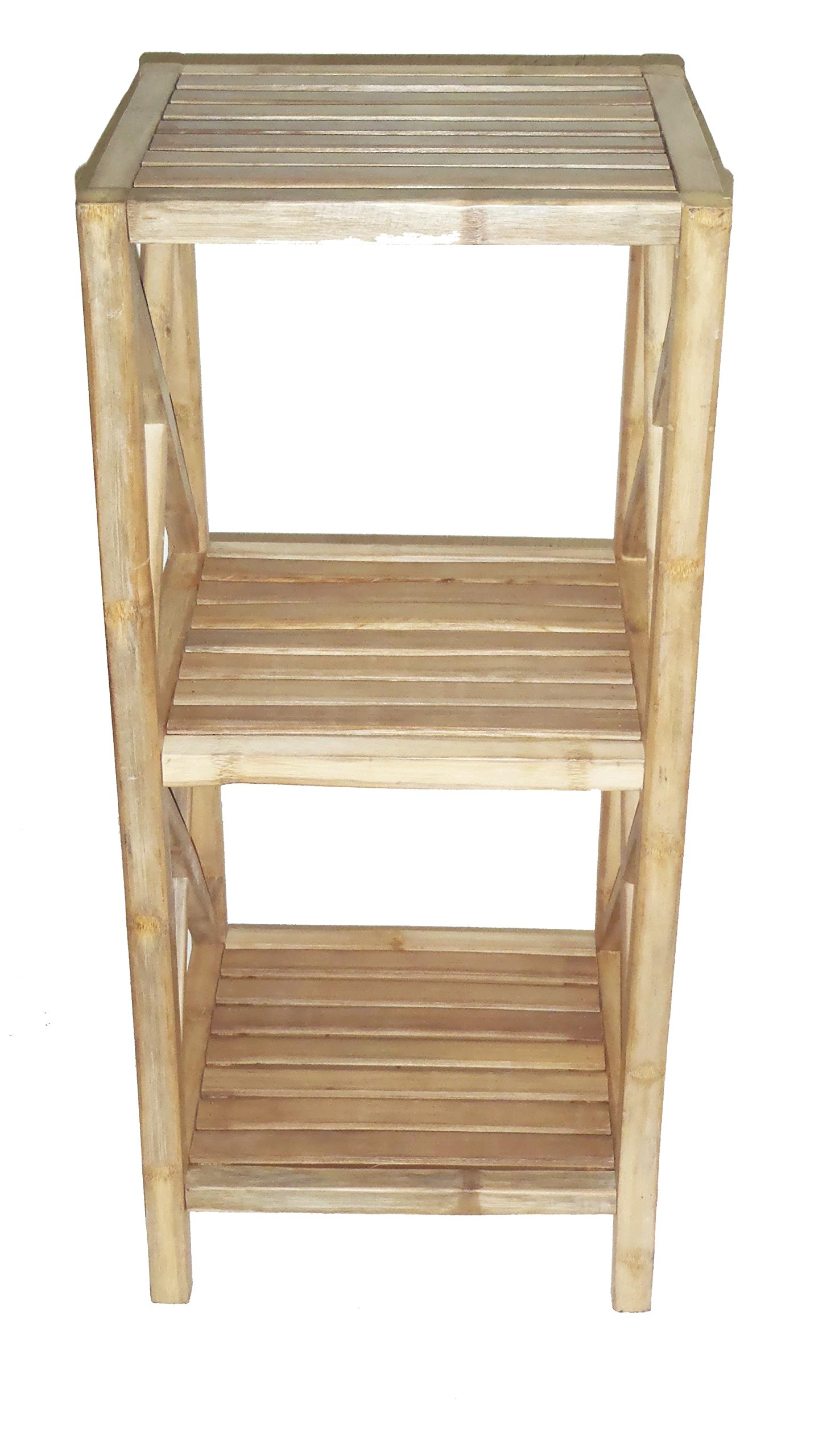 3-Tier Bamboo Bath Shelf - Shower Caddy Organizer for Bathroom Storage | Perfect for Shampoo, Soap & Beauty Products | Space-Saving Bath Accessory for Small Spaces