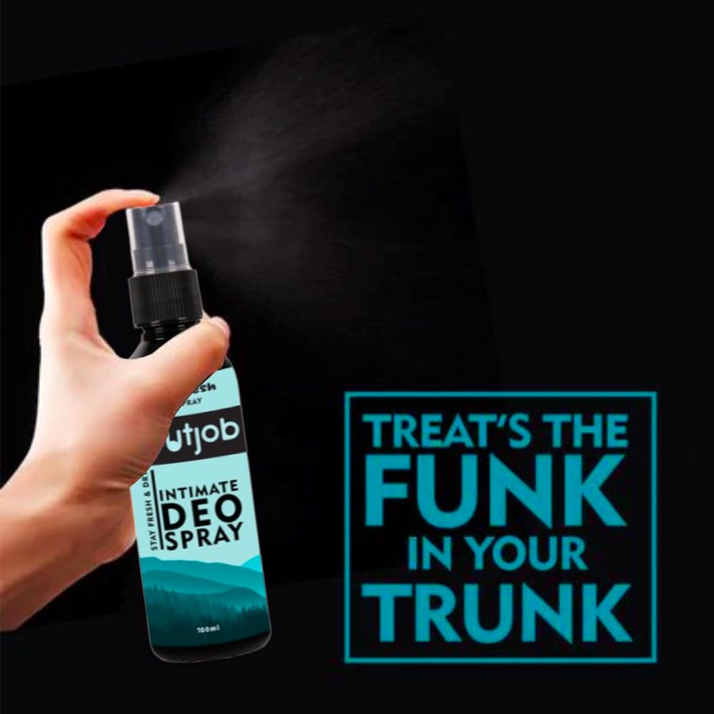 Nuutjob NuutFresh Intimate Deodorant Spray for Men 100ml - Anti Itch & Odor Control, Tea Tree & Witch Hazel Formula, Alcohol & Paraben Free - Ideal for Active Lifestyles, Gym & Daily Comfort