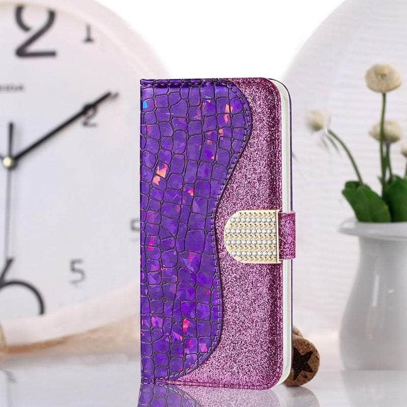 Samsung Galaxy S23 Plus Case with Laser Flash Powder Design - Premium Leather Phone Cover for Protection & Style - Perfect for Daily Use, Work & Travel
