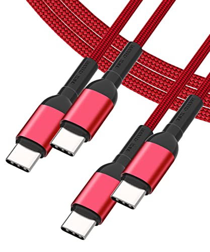 DATAFANS USB C to USB C Cable 100W Fast Charging (2-Pack 3.3ft & 6.6ft) - Braided Type C to Type C Charger Cable USB 2.0 - Compatible with Samsung Galaxy S21, MacBook, Tablets, LG - Perfect for Home, Office & Travel Charging