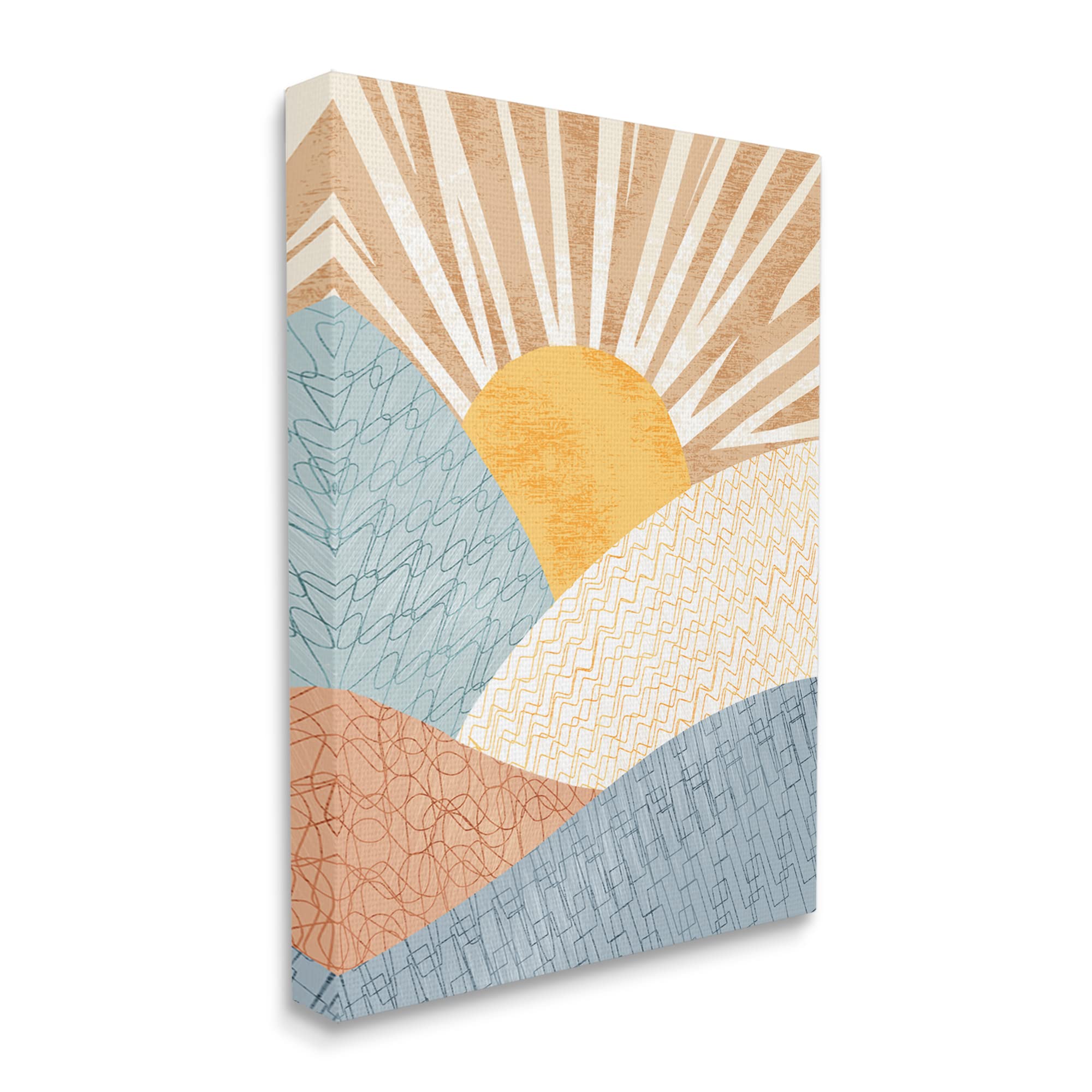 Stupell Industries Abstract Sunrise Rolling Hills Canvas Wall Art - 24
