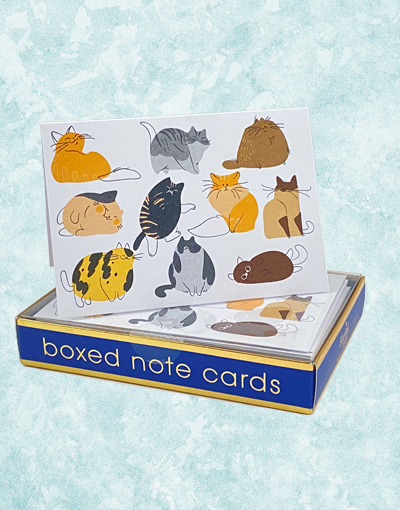 Fat Cats Note Cards - Cute Cat Greeting Cards for Birthdays, Thank You & Holidays | Perfect for Cat Lovers & Stationery Enthusiasts