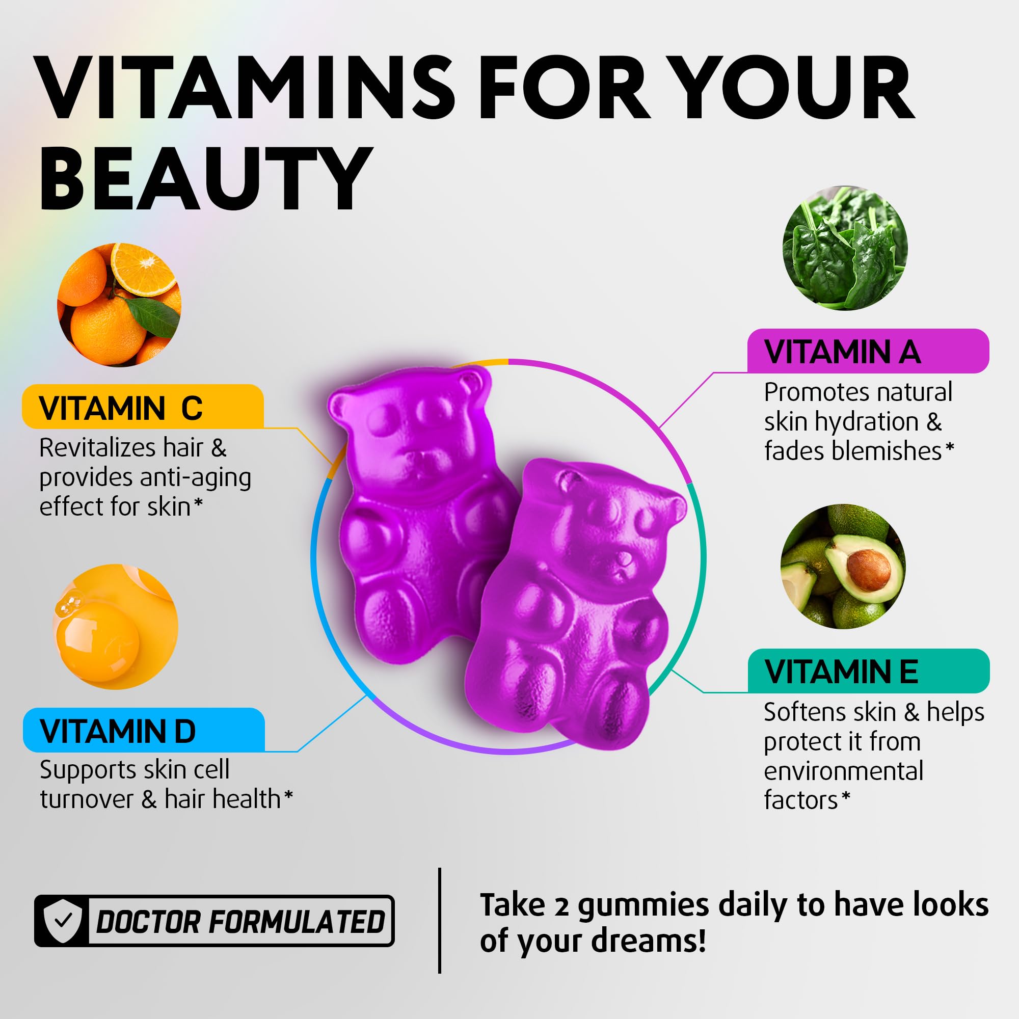 Biotin Gummies for Hair Growth with Collagen & Keratin - Hair Skin & Nails Vitamins Supplement for Women - 60 Count Gummy Vitamins for Stronger Hair, Healthy Skin & Nails - Perfect for Daily Beauty Routine & Wellness Support
