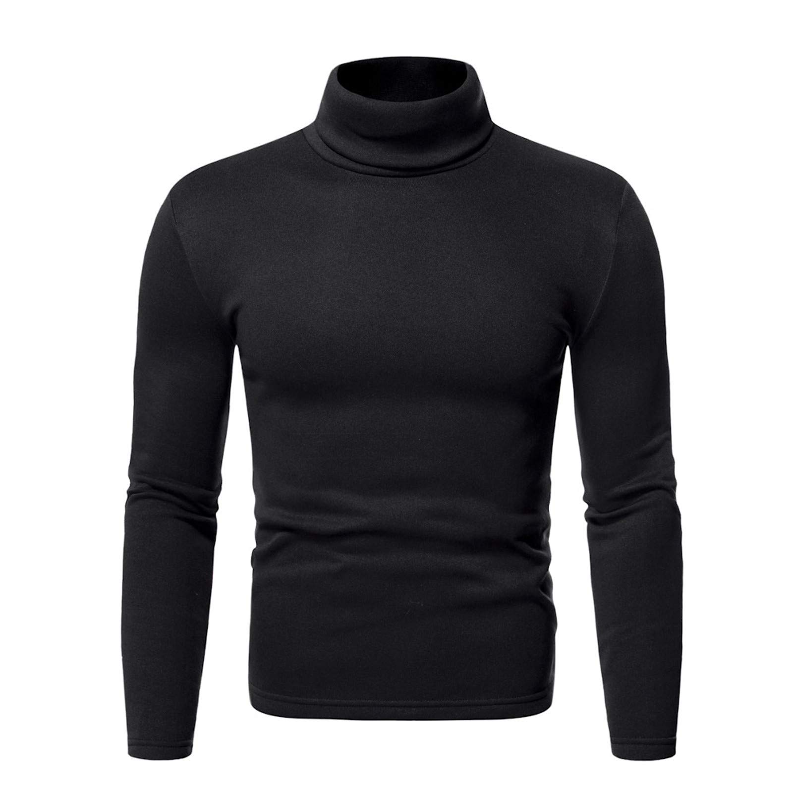 Men's Slim Fit Long Sleeve Turtleneck Stretch Blouse - Solid Color Casual & Formal Top for Layering - Perfect for Office Wear, Date Nights & Winter Outfits