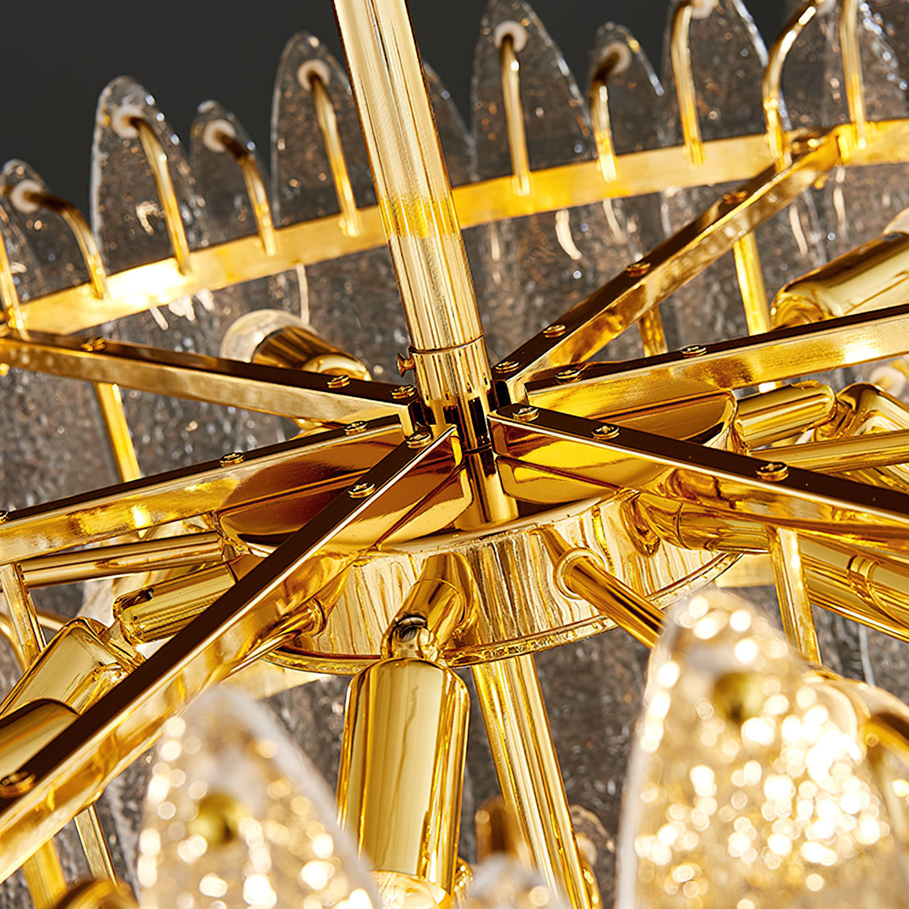 Elegant Lola Glass Chandelier - Modern Crystal Ceiling Light Fixture for Dining Room, Living Room & Bedroom Decor