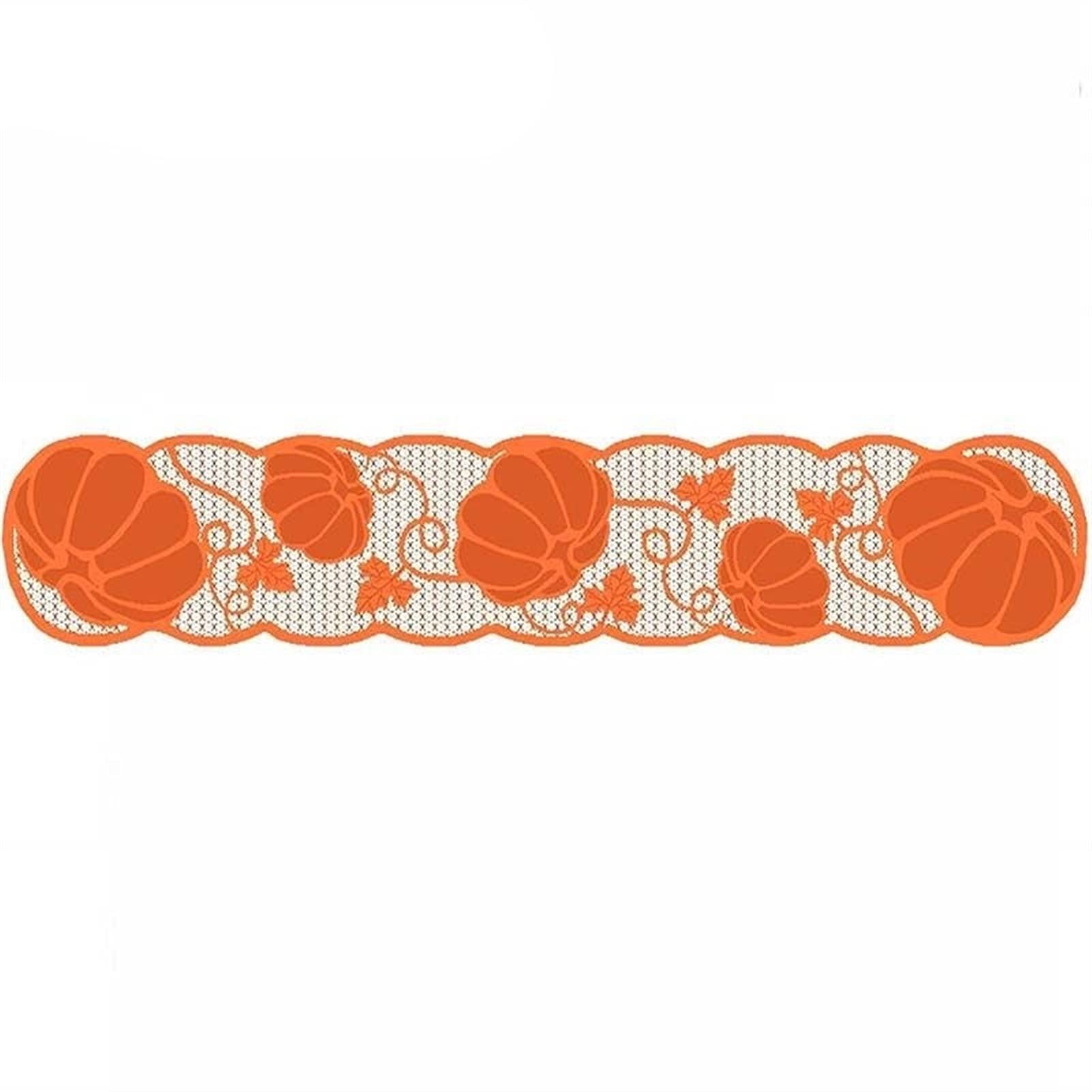 Halloween Table Runner with Maple Leaves & Pumpkin Pattern - Thanksgiving Tablecloth Decor for Holiday Parties, Fall Dining Decorations - Perfect for Halloween, Thanksgiving, and Autumn Home Decor