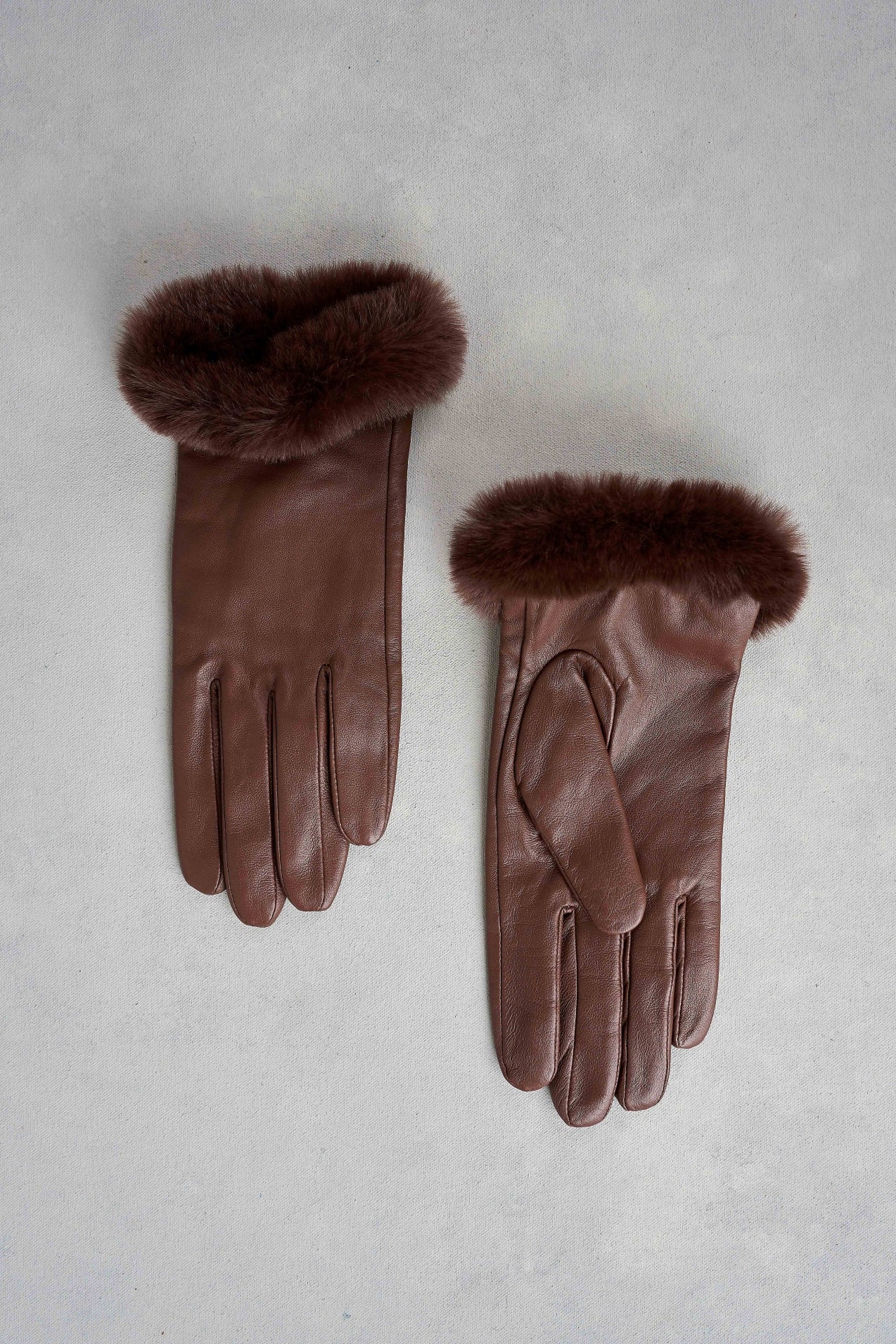 Premium Chocolate Brown Genuine Leather Gloves for Men & Women - Soft & Warm Winter Driving, Motorcycle & Outdoor Activities