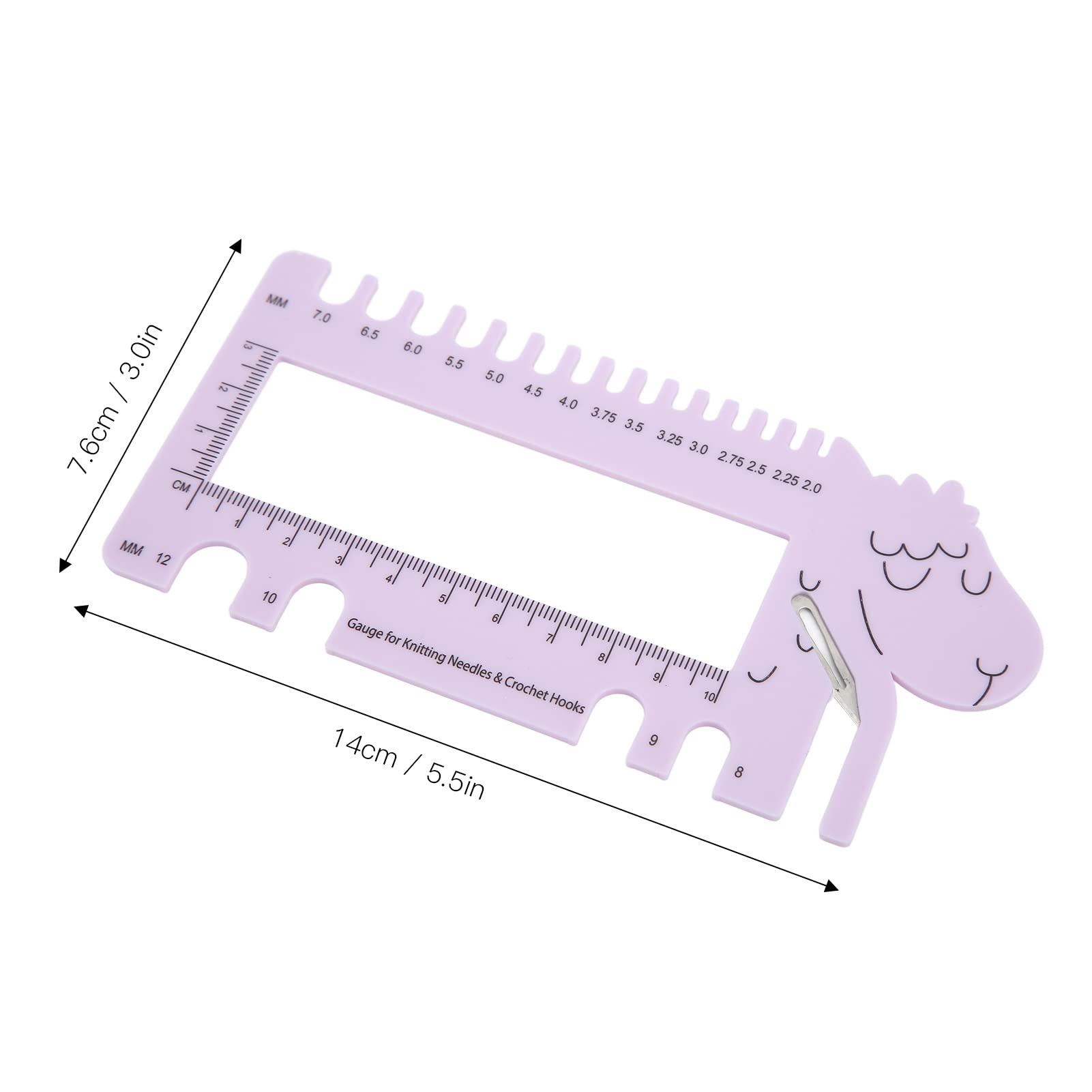 Durable Plastic Crochet Needle Gauge Ruler - Easy to Use Measuring Tool for Knitting & Crochet Projects | Perfect for Yarn Crafts, DIY Home Projects & Gift Making