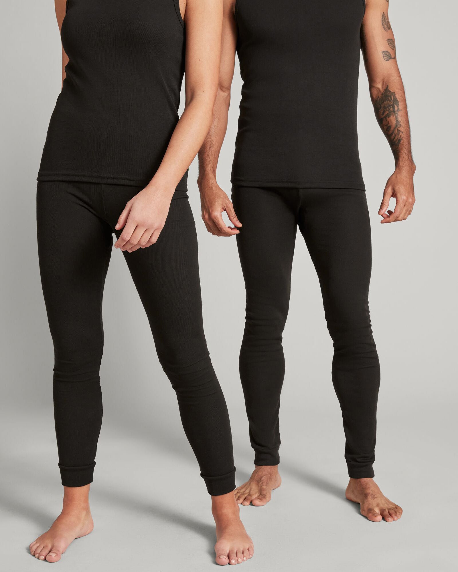 KMDCore Polypro Long John Thermal Underwear Pants for Men & Women - Black - Perfect for Winter Sports, Camping & Outdoor Activities