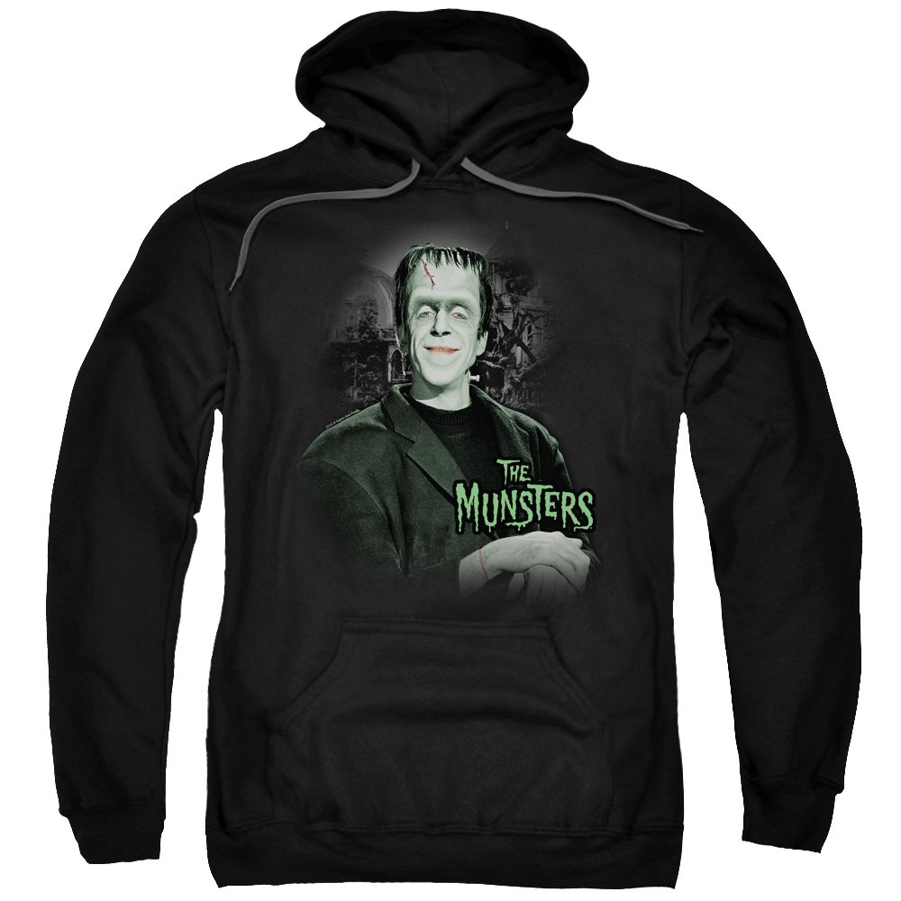 The Munsters Hoodie for Men - A&E Designs Man of The House Sweatshirt | Casual Wear, Halloween Costume & TV Show Fan Merch