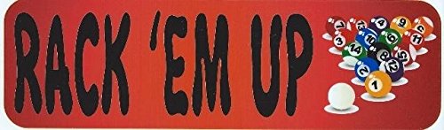 StickerTalk Rack Em Up Pool Magnet - 10 x 3 Inches - Fun Bar Accessories for Pool Parties, Game Rooms & Man Caves