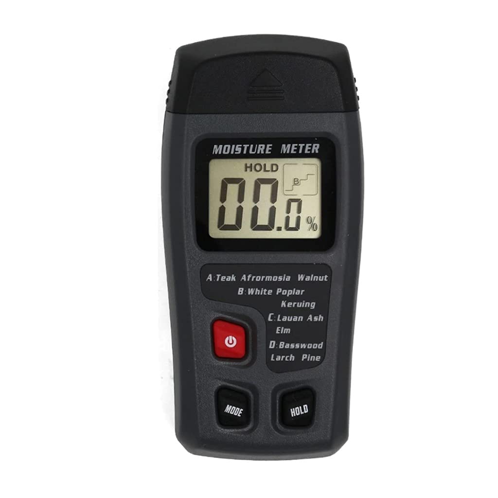 Digital LCD Wood Moisture Meter 0-99.9% Humidity Tester with Two Pins - Professional Timber Damp Detector for Firewood, Flooring, and Construction Materials