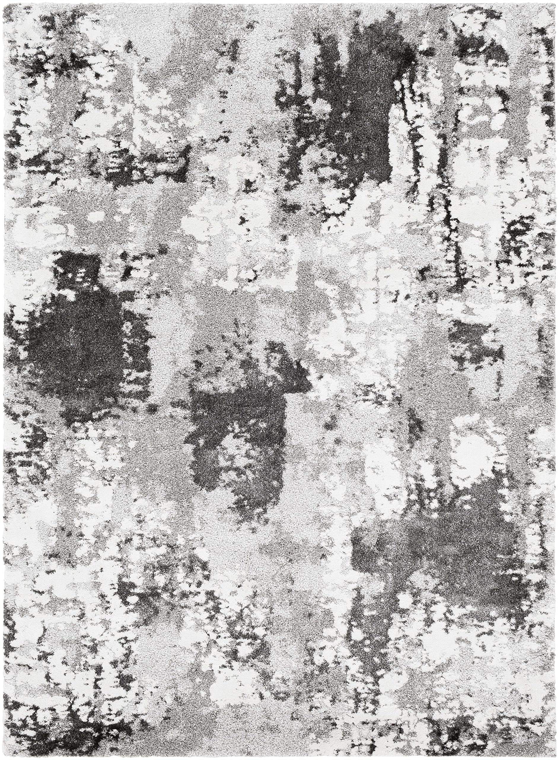 Hauteloom Balmat Modern High Pile Area Rug - Soft Round Carpet for Living Room & Bedroom - 5'3
