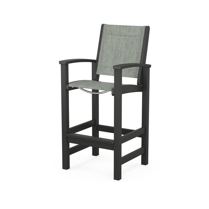 POLYWOOD Coastal Bar Chair - Outdoor & Indoor Bar Stool, Weather-Resistant, Durable, Comfortable - Perfect for Patio, Deck, Kitchen, and Poolside Use