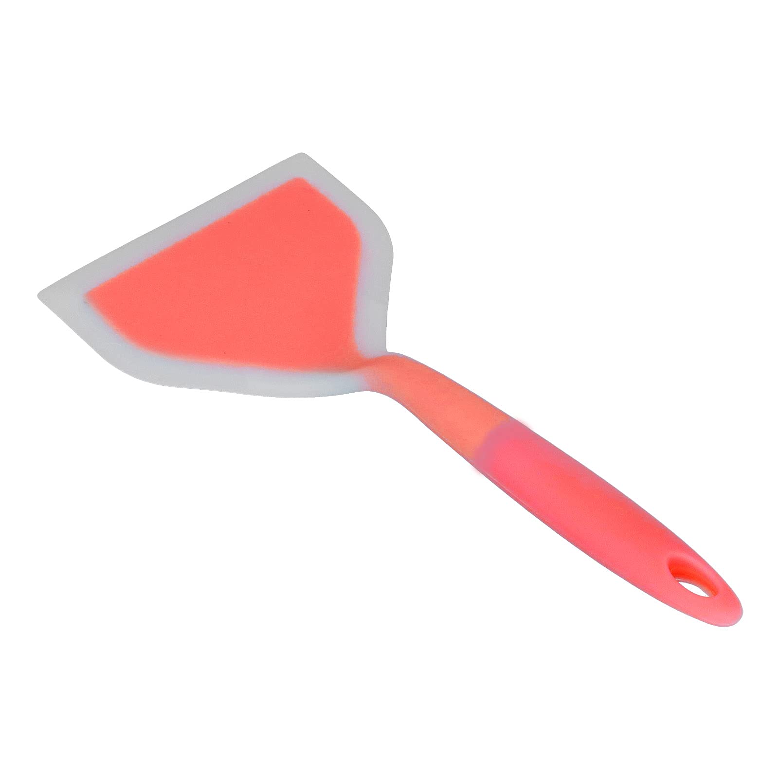 **Silicone Frying Spatula - Wide Non-Stick Pancake Turner for Cooking, Flipping Meat & Tamagoyaki (Orange) - Perfect for Breakfast, Grilling & Japanese Omelette Making**