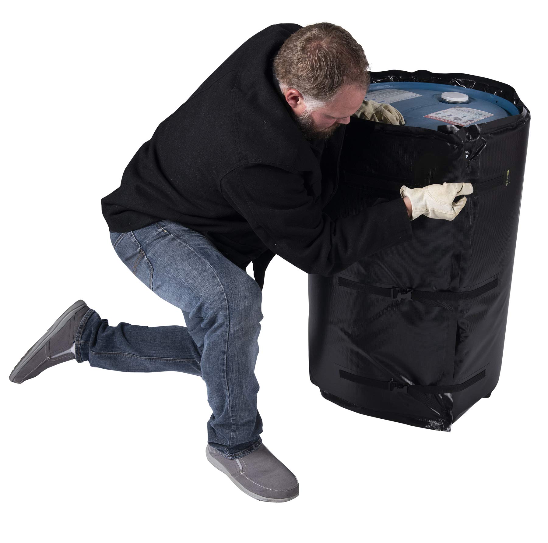 Powerblanket PBL55F Full Coverage Drum Heating Blanket - 55 Gallon (208 Liter) Industrial Drum Warmer for Cold Weather Protection | Perfect for Oil, Chemicals & Liquids Storage in Winter