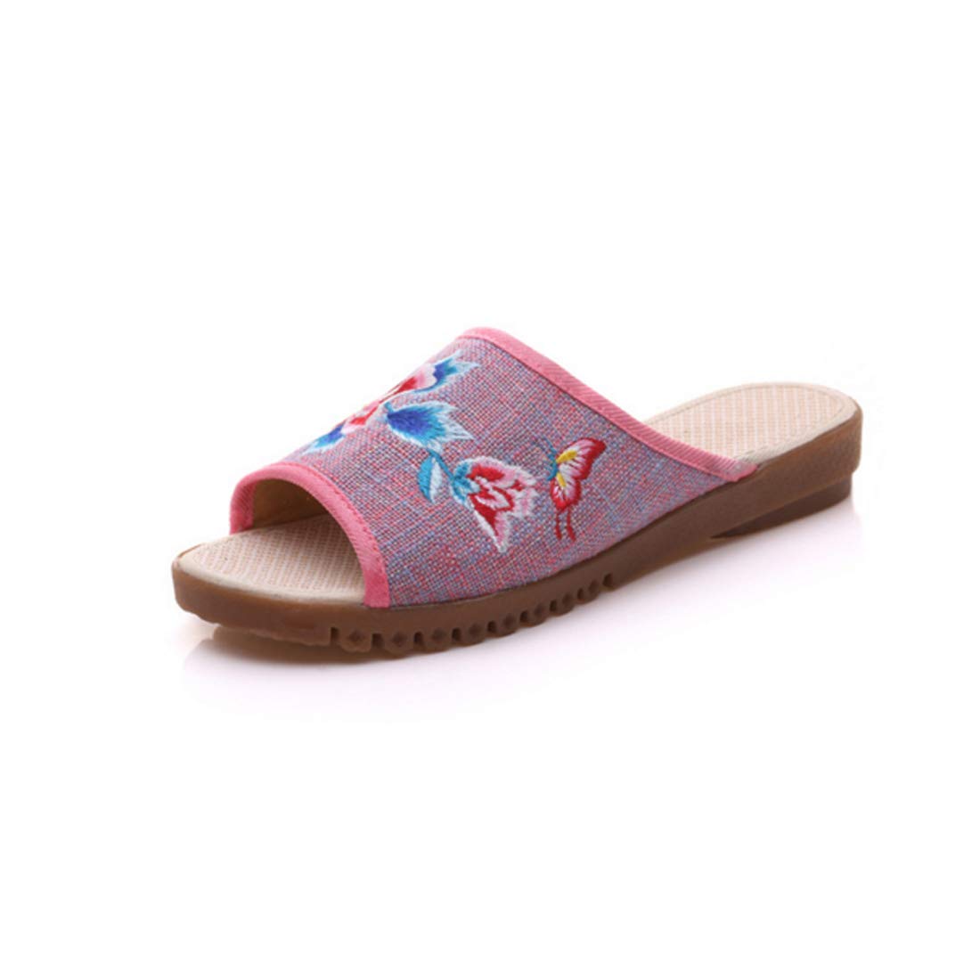 Fulusion Women's Chinese Style Embroidered Cloth Shoes - Comfortable Traditional Single Shoes for Casual Wear, Cultural Events & Home Slippers