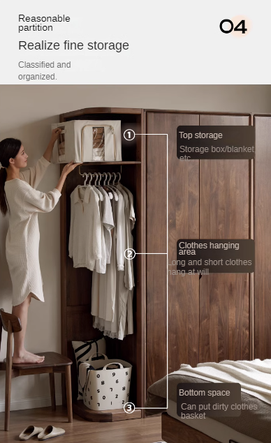 Premium Black Walnut Solid Wood Storage Rack - Space-Saving Floor Corner Hanger for Entryway, Bedroom & Bathroom Organization