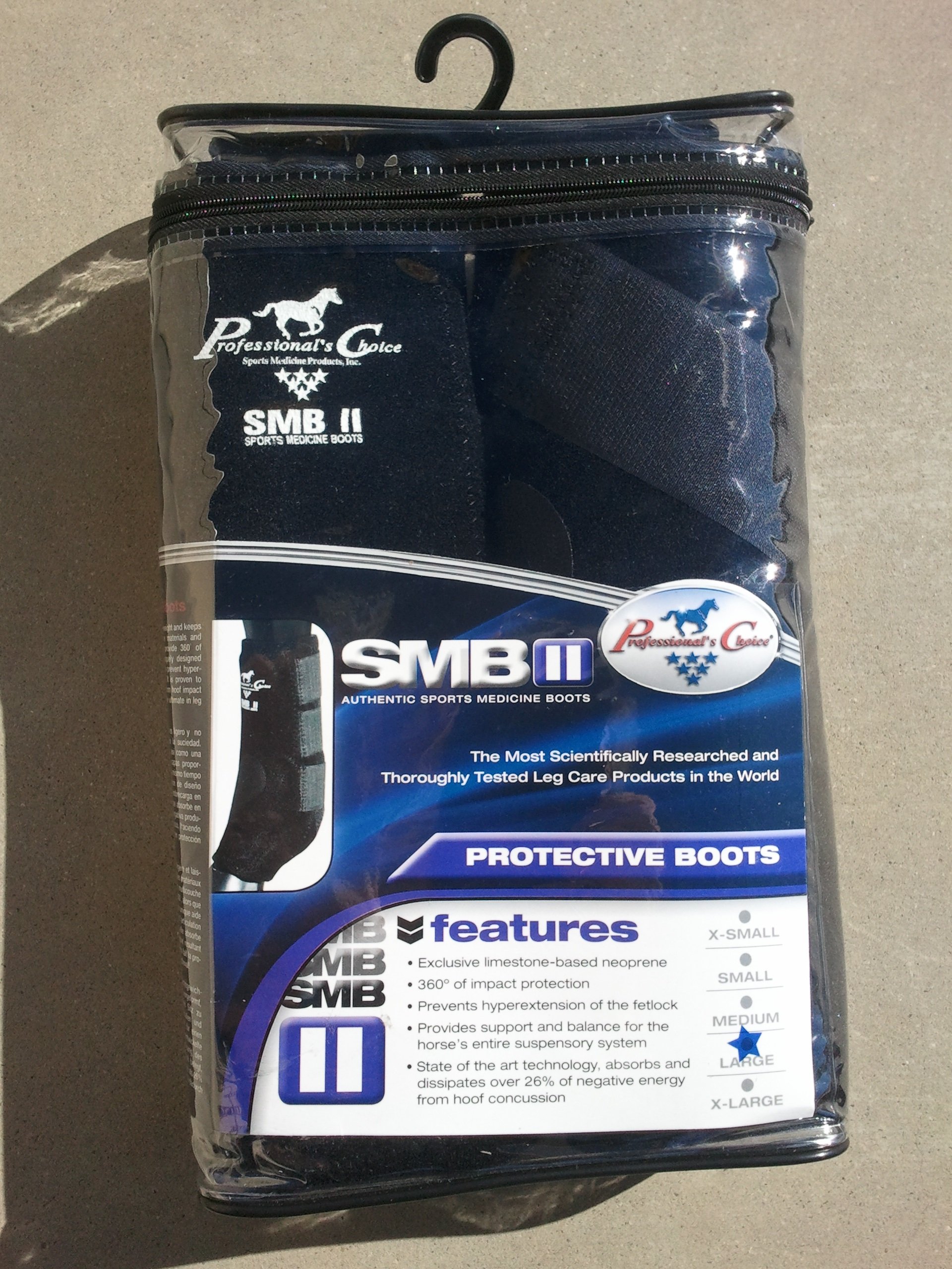 Professional Choice Equine SMBII Leg Boots for Horses - Protective Pair for Training, Jumping & Riding - Durable Horse Sports Medicine Boots for Front & Hind Legs