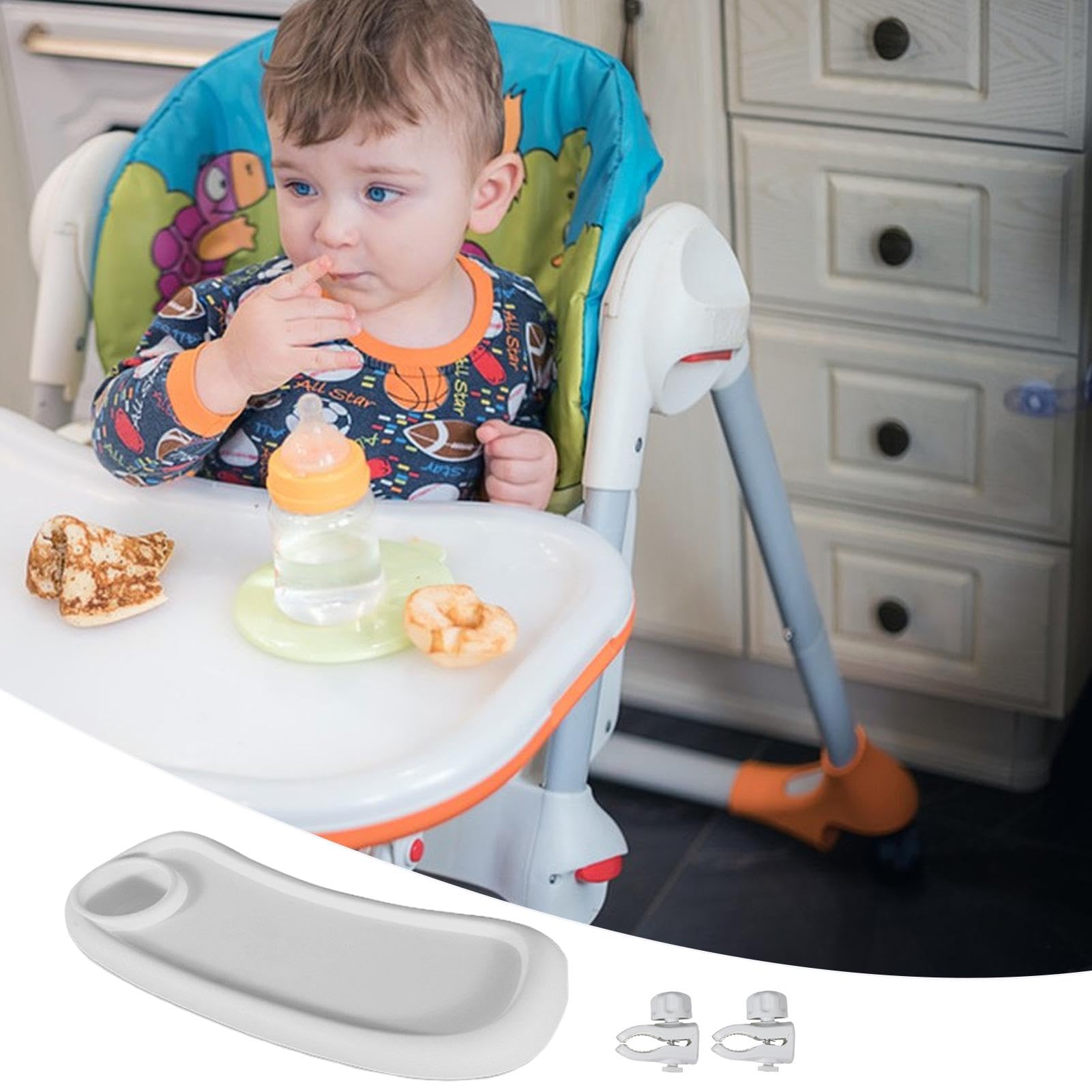 Baby Stroller Tray with Cup Holder - Adjustable Stroller Organizer for Bottles, Snacks, Fruits & Drinks | Perfect for Feeding, Snacking & Hydration On-the-Go