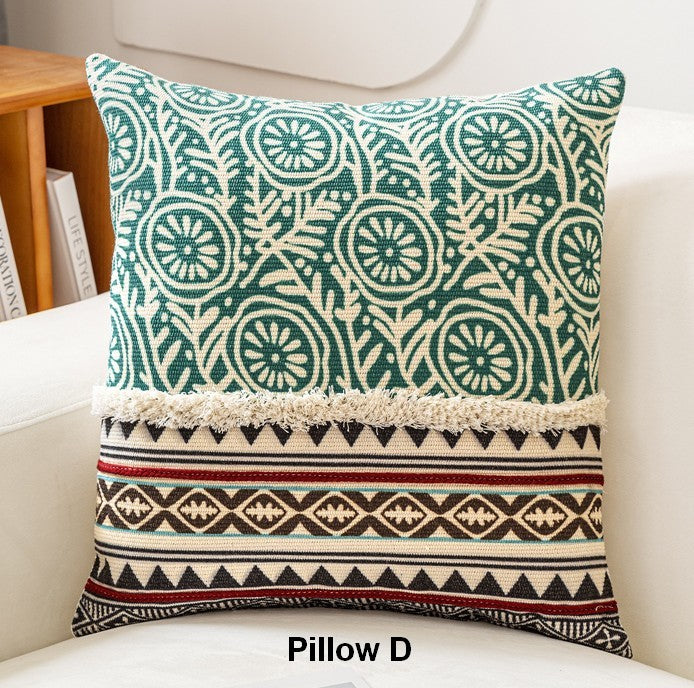 Modern Geometric Throw Pillows - Oriental Square Couch Pillows for Living Room Decor, Bohemian Style Decorative Sofa Pillows | Perfect for Home Decor, Accent Seating & Cozy Living Room Styling