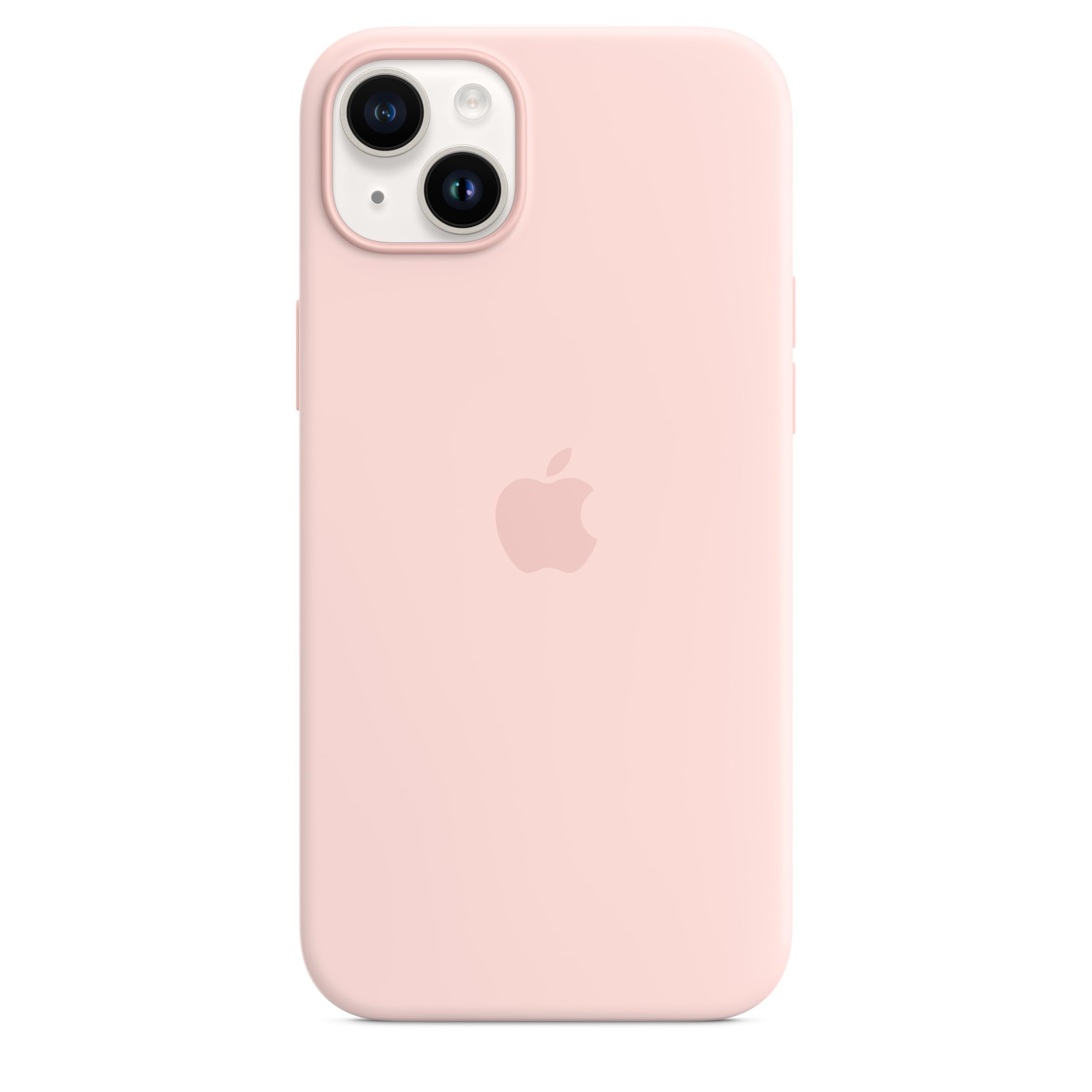 Apple iPhone 14 Plus Silicone Case with MagSafe - Chalk Pink | Protective Slim Fit Cover | Perfect for Everyday Use, Travel & Work