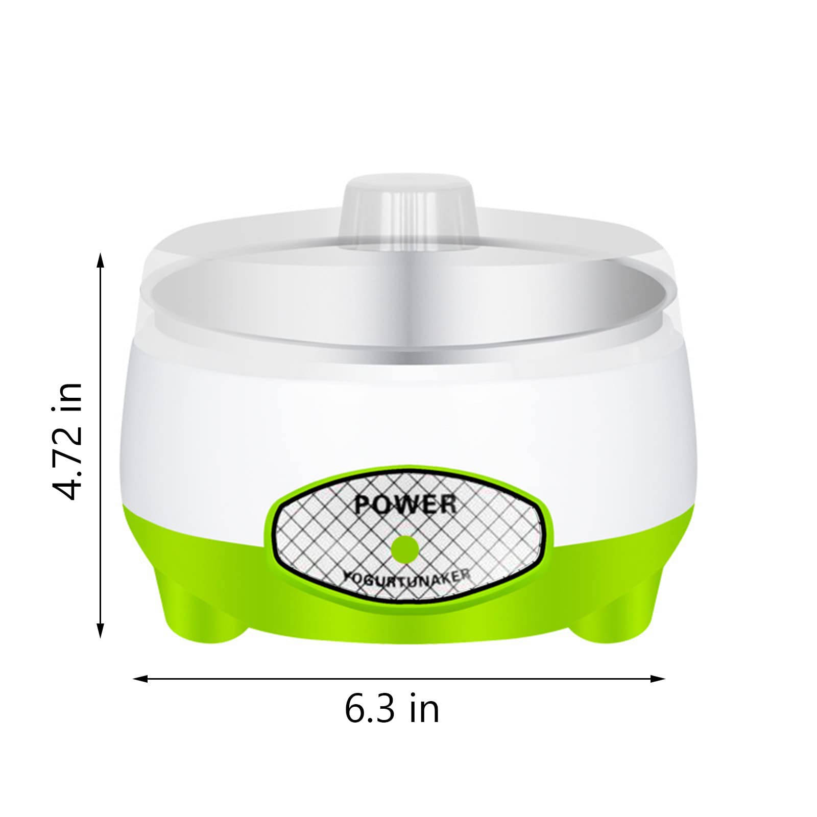 Electric Stainless Steel Yogurt Maker Machine - Portable Greek Yogurt, Cheese & Natto Maker for Homemade Dairy & Fermented Foods | Perfect for Kitchen, Camping & Healthy Snacks