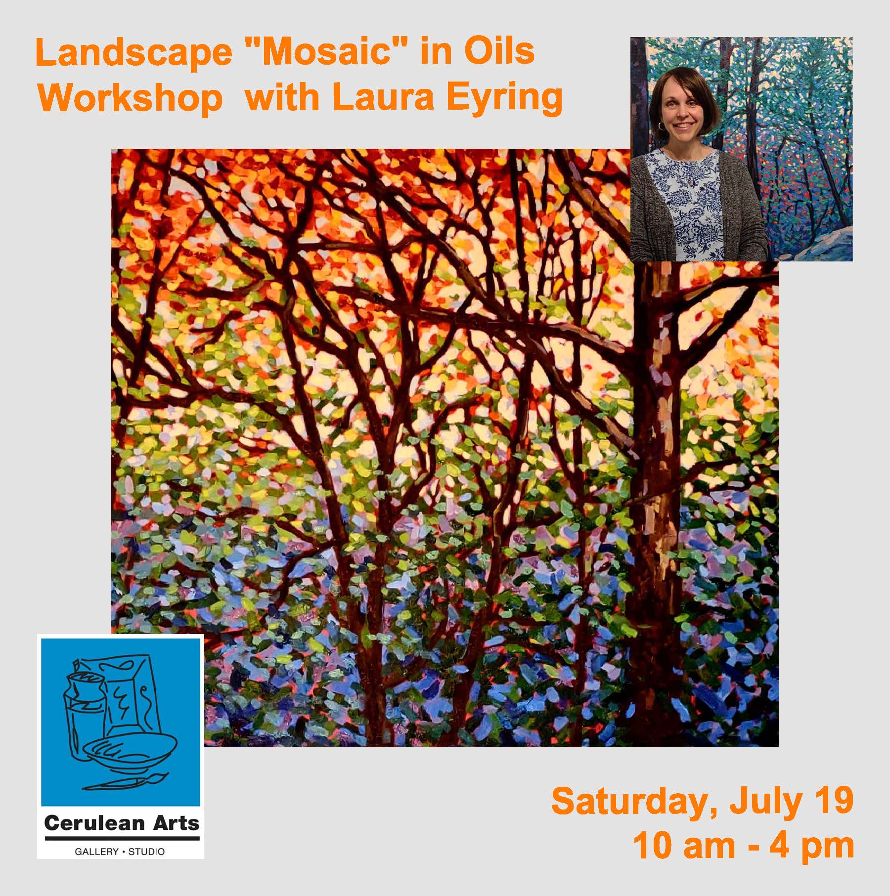 Laura Eyring Oil Painting Landscape Mosaic Workshop - Learn Step-by-Step Techniques for Home Decor & Gift Ideas