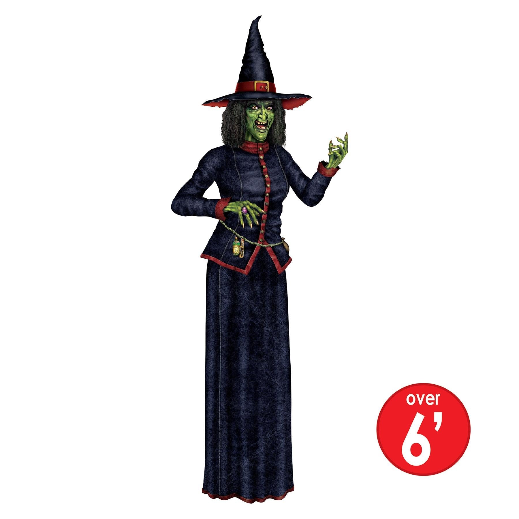 12 Pack Beistle Halloween Jointed Witch Hanging Decorations - Spooky Witch Cutouts for Halloween Party, Home, Classroom & Outdoor Decorations