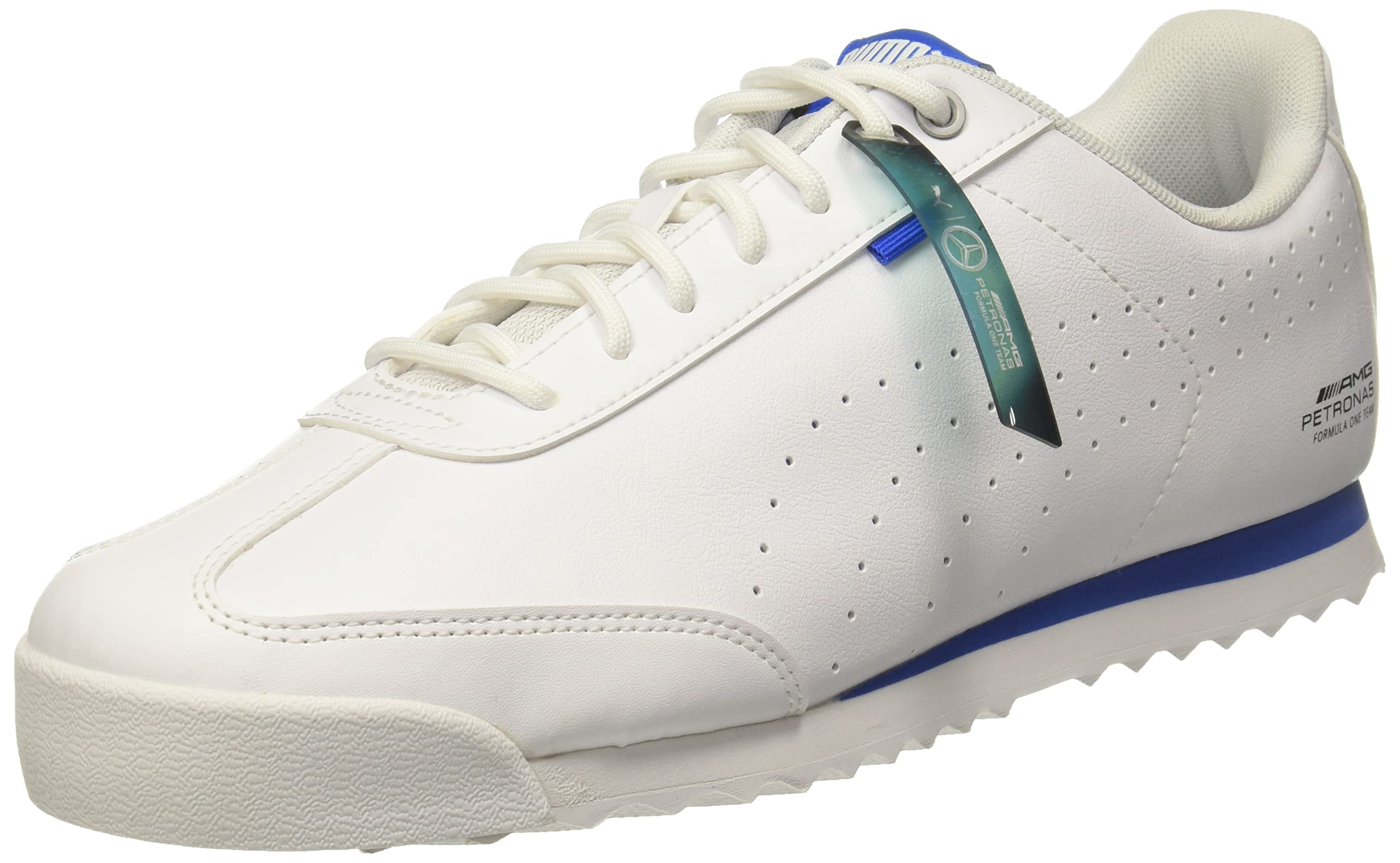 Men's Puma MAPF 1 Roma Via Perf Sneakers - White & Bluemazing (306841 01) - Comfortable Running Shoes for Men, Perfect for Gym, Jogging & Casual Wear