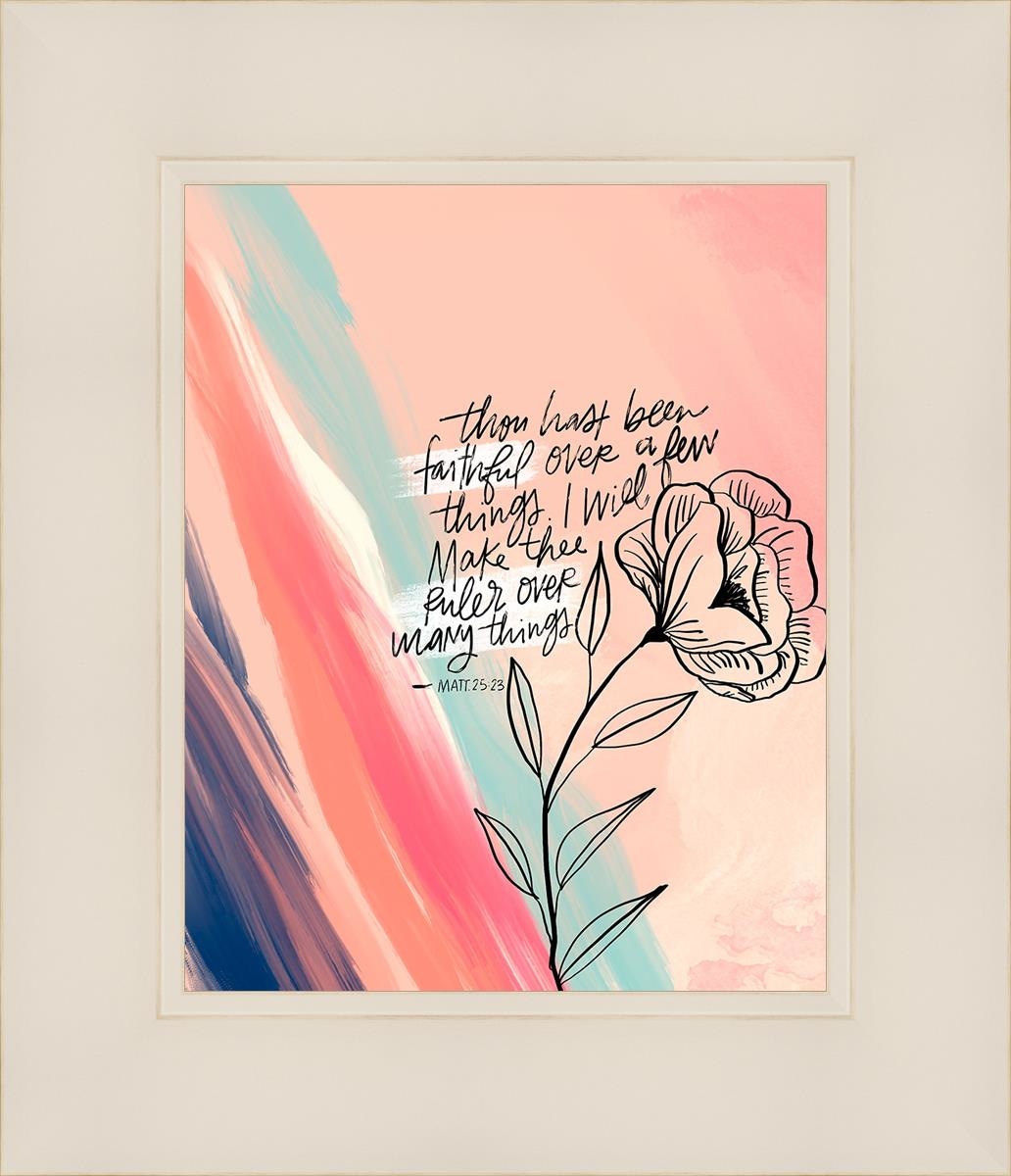 Faithful By Rhonna Farrer - Inspirational Christian Wall Art & Home Decor for Bedroom, Living Room, Office - Perfect for Gifts, Bible Study & Faith-Based Interior Design