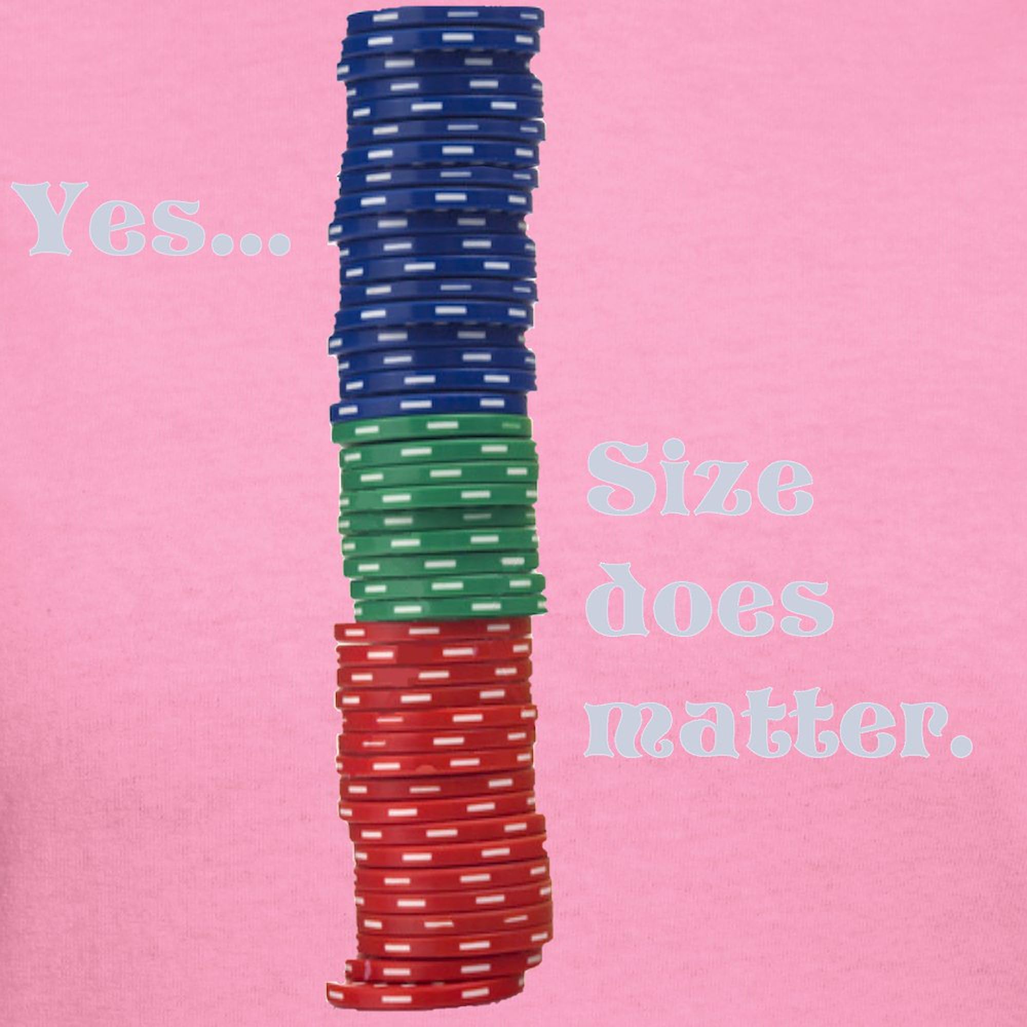 Size Does Matter Poker Graphic Women's Dark Cotton T-Shirt - Funny Poker Lover Tee for Casual Wear, Parties & Gifts