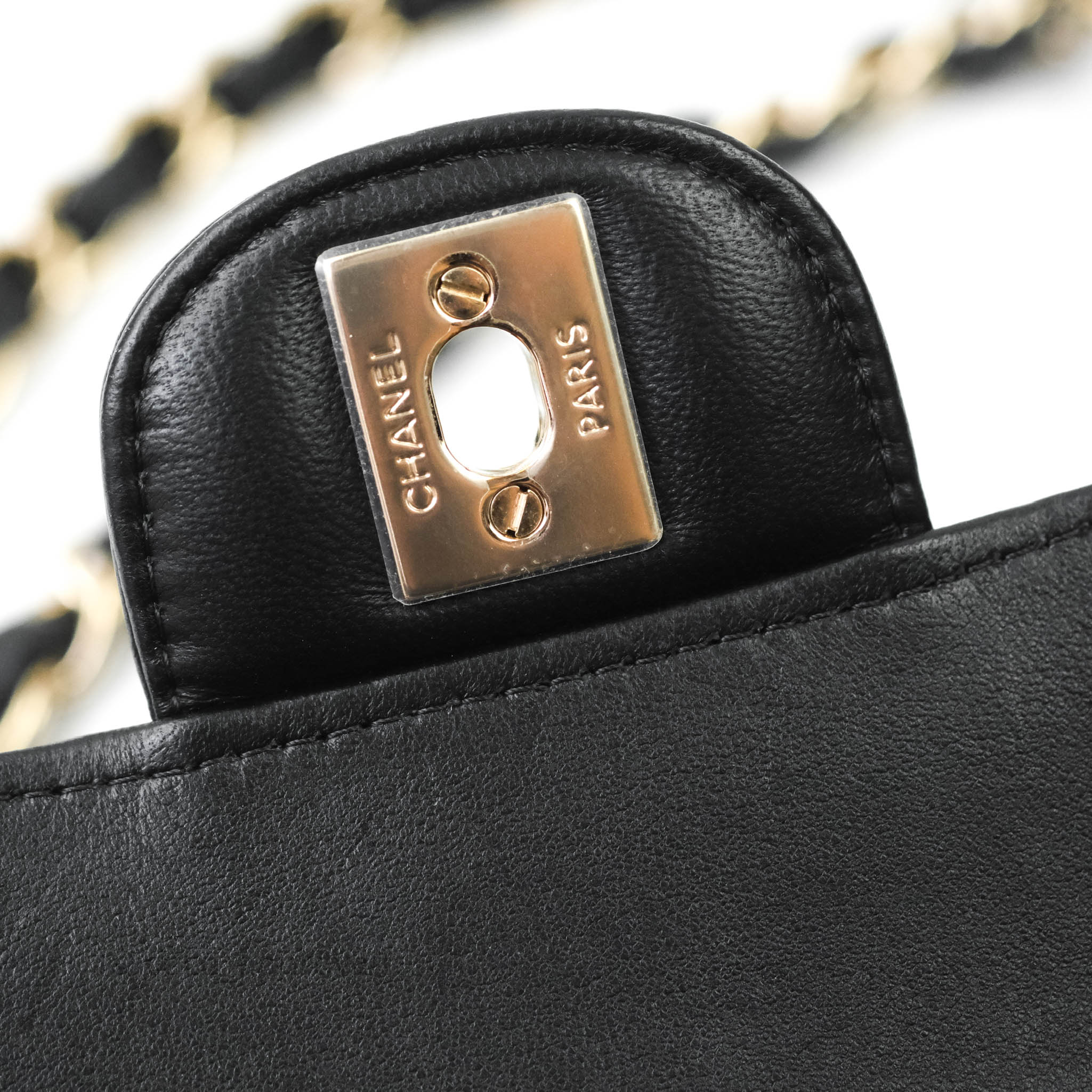Chanel Classic Chevron Small Medium Double Flap Bag - Black Lambskin Leather with Gold Hardware | Luxury Handbag for Women, Perfect for Parties, Dates & Everyday Elegance