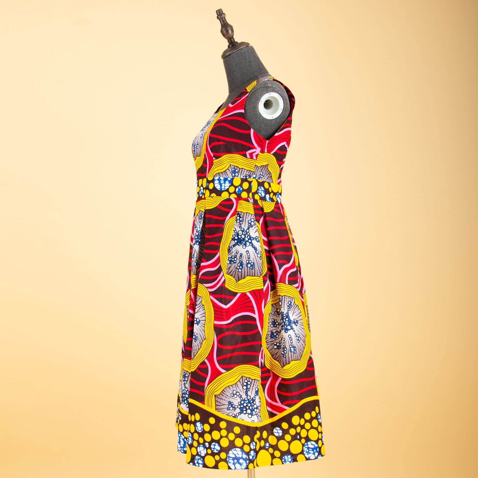 African Print Dresses for Women - Summer Sleeveless High Waist Casual Dashiki Dress - Plus Size Flowy Party Attire - Perfect for Beach Vacations, Cultural Events & Summer Weddings